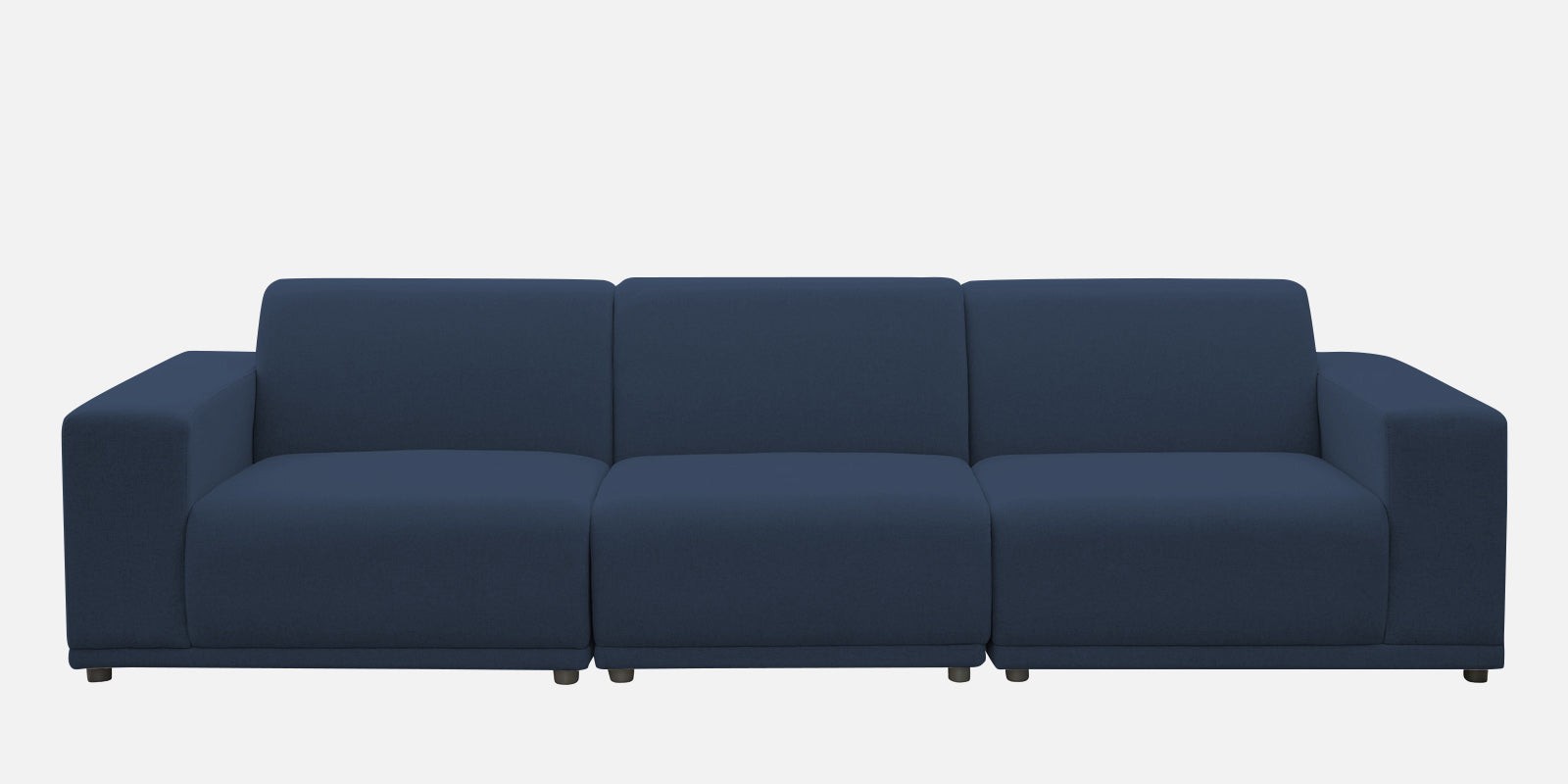 Adam Fabric RHS Sectional Sofa (3+Ottoman Lounger) In Denim Blue Colour - Febonic Living