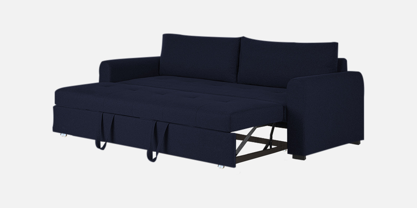 Sigma Fabric 3 Seater Pull Out Sofa Cum Bed In Royal Blue Colour - Febonic Living