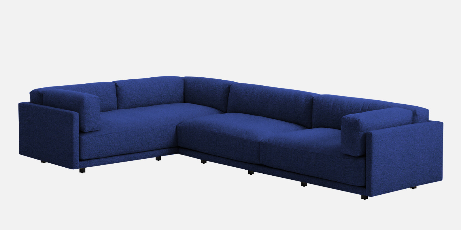 Nixon Fabric 6 Seater RHS Corner Sofa In Royal Blue Colour - Febonic Living
