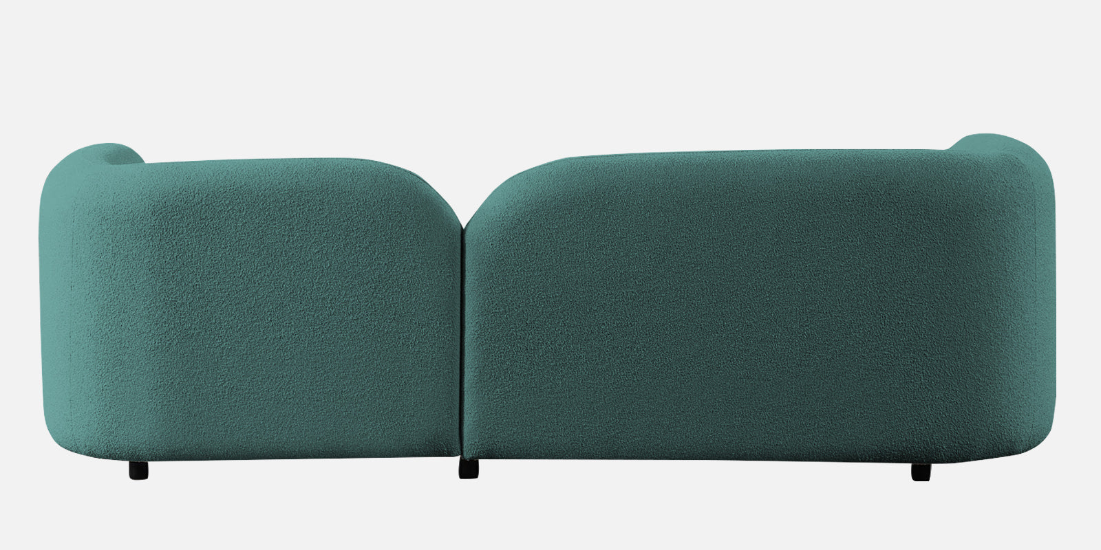 Corny Boucle Fabric 3 Seater Sofa In Bark Green Colour - Febonic Living