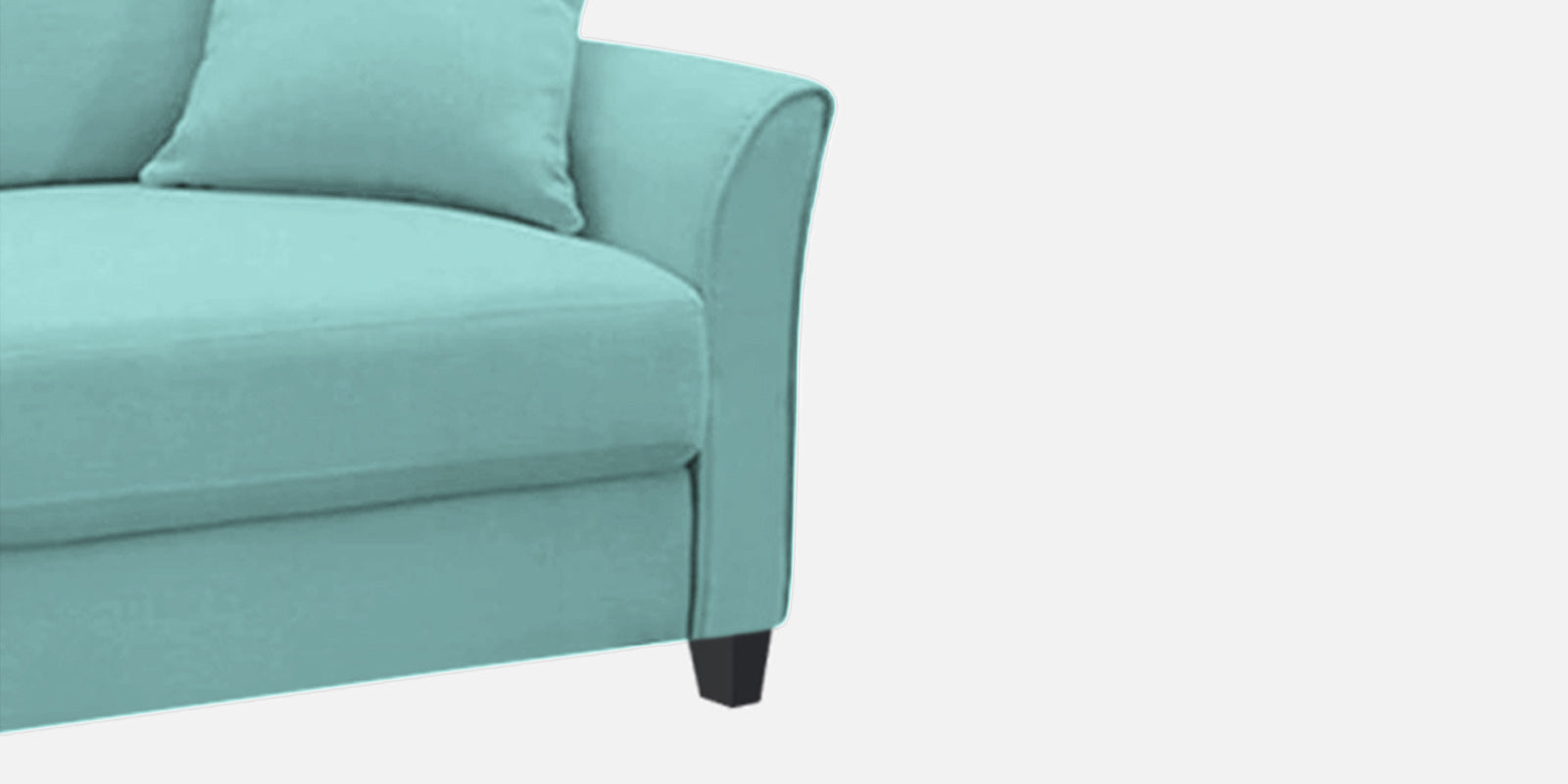 Daroo Velvet 3 Seater Sofa In Barmunda Aqua Colour - Febonic Living