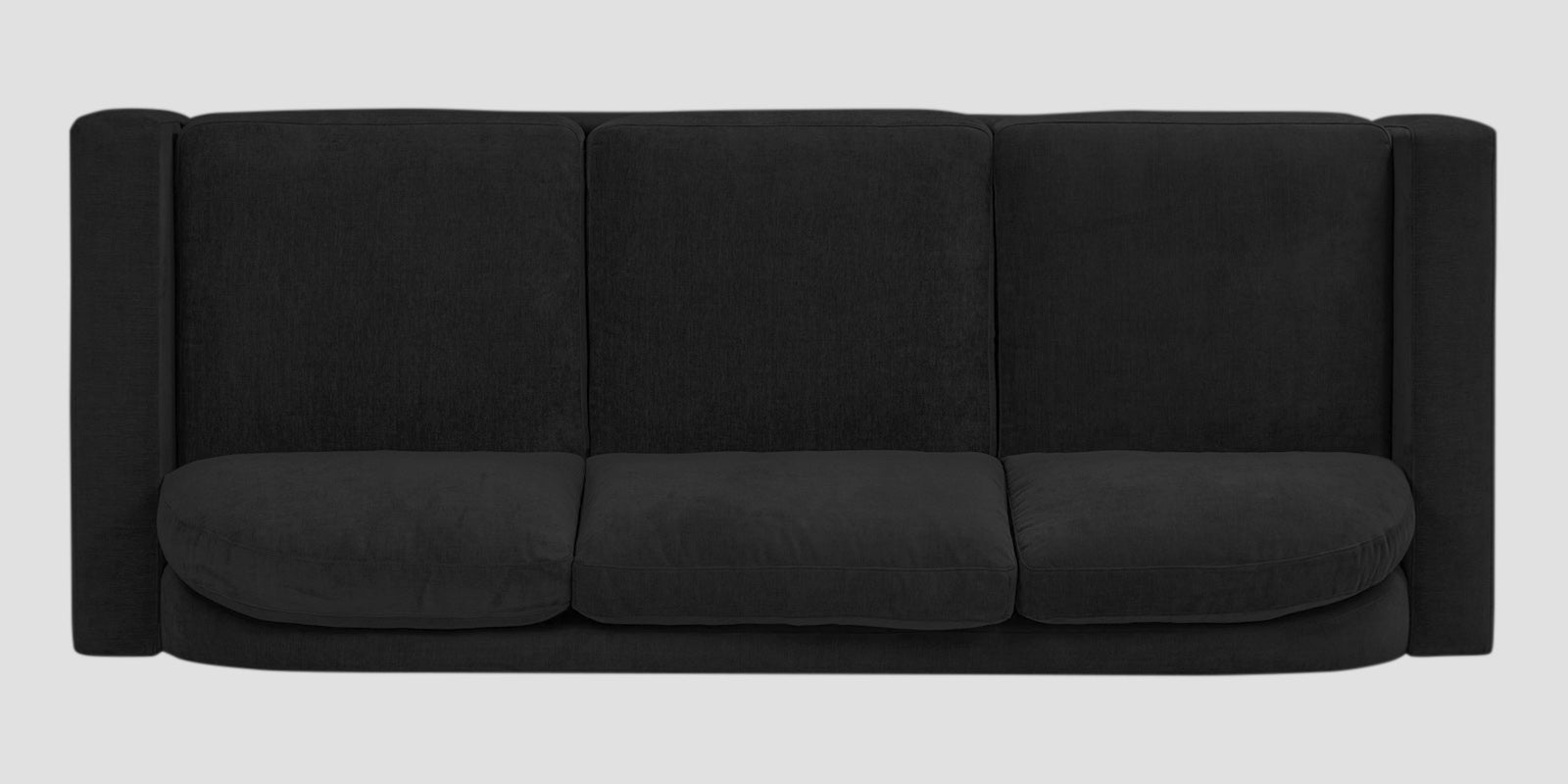 Dara Fabric 3 Seater Sofa In Zed Black Colour - Febonic Living