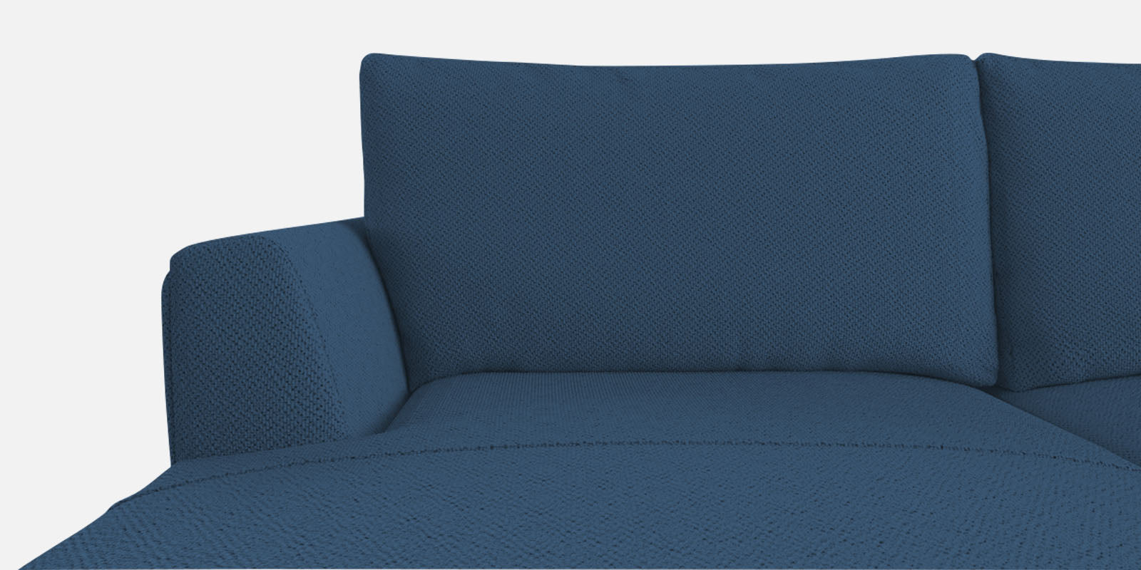 Como Fabric RHS Sectional Sofa (3+Lounger) In Light Blue Colour - Febonic Living