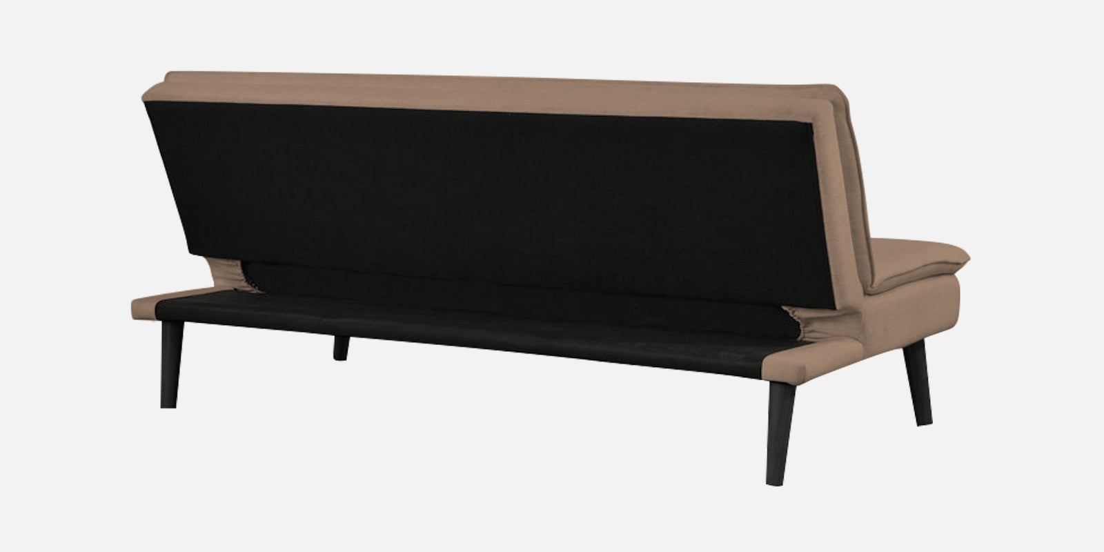 Toner Fabric 3 Seater Convertible Sofa Cum Bed In Cookie Beige Colour - Febonic Living