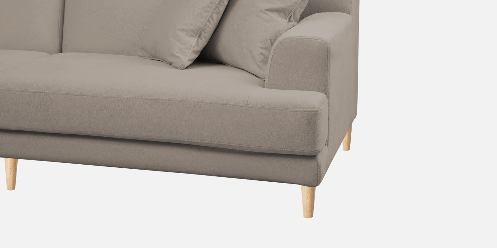 Woody Fabric 2 Seater Sofa In Oat Beige Colour - Febonic Living