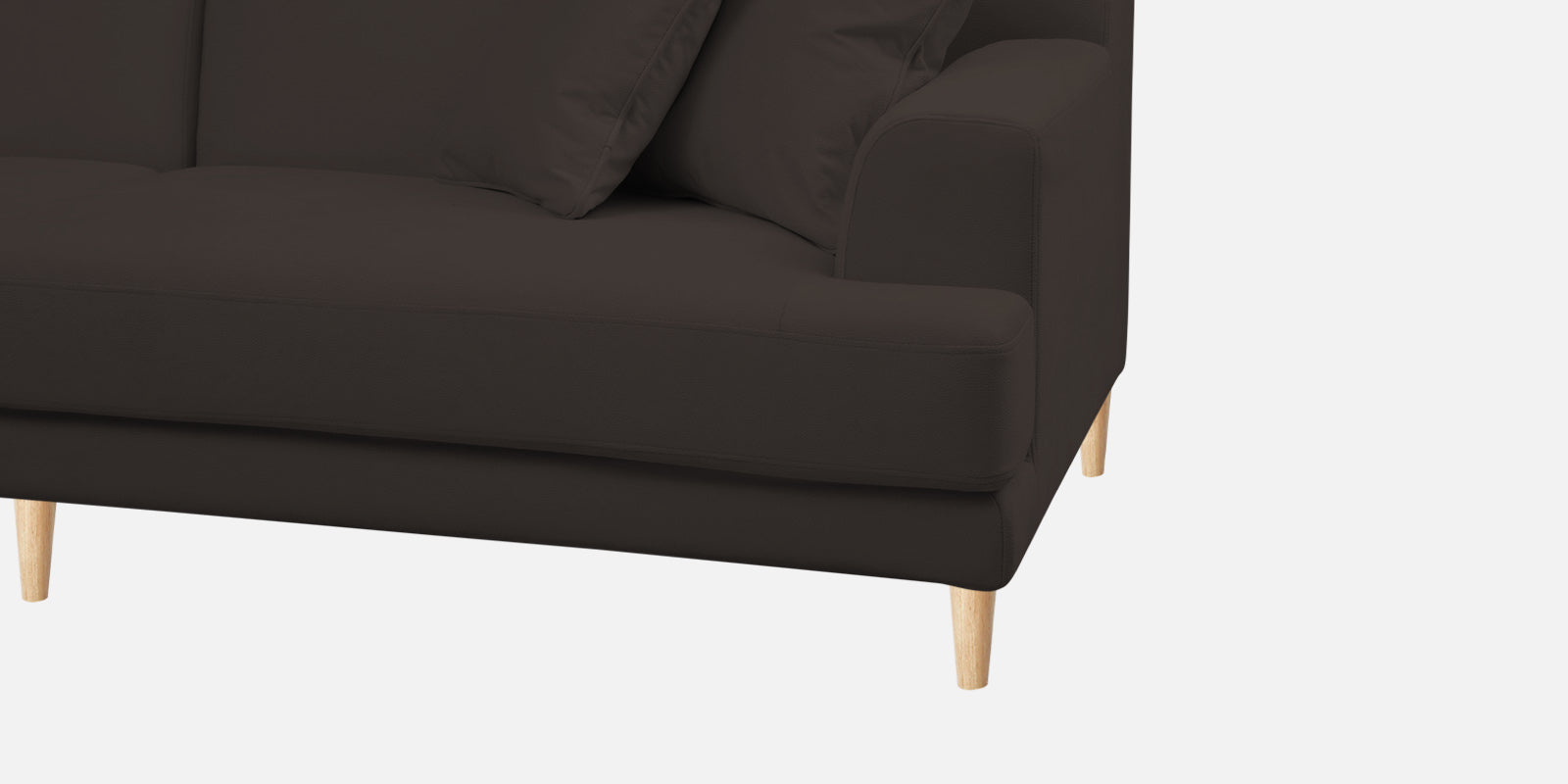 Woody Fabric 2 Seater Sofa In Coal Brown Colour - Febonic Living