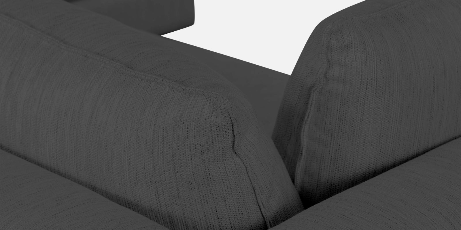 Ziggy Fabric RHS Sectional Sofa (3+Lounger) In Stone Grey Colour - Febonic Living
