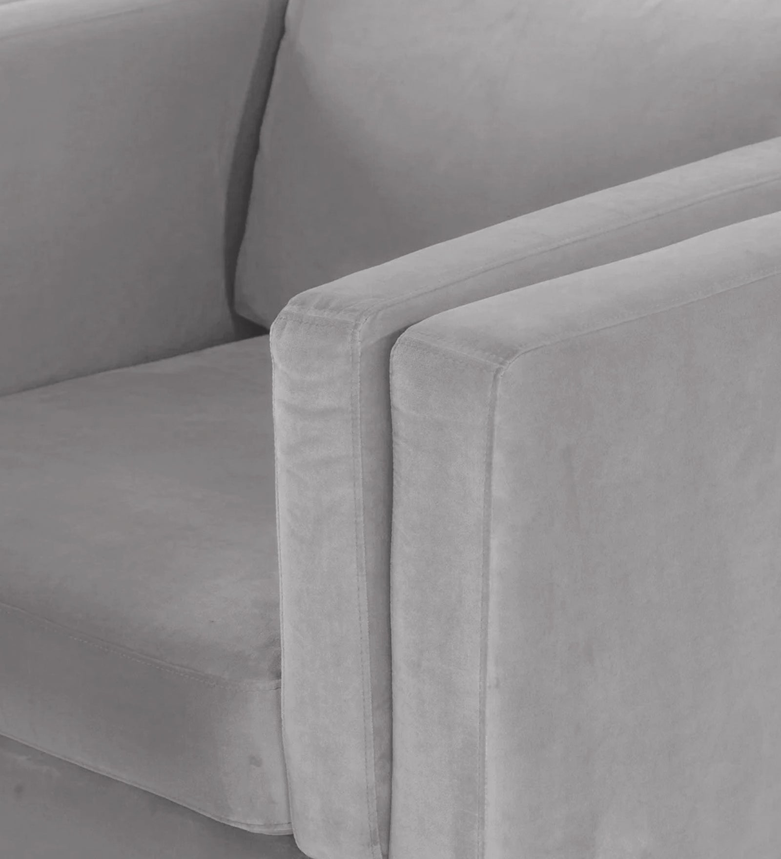 Jasper Velvet 1 Seater Sofa in Concrete grey Colour