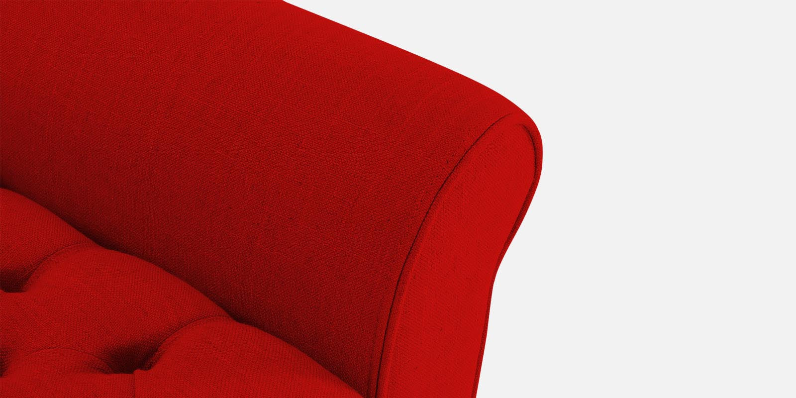 Nowia Fabric 3 Seater Recamier In Ruby Red Colour With Storage - Febonic Living