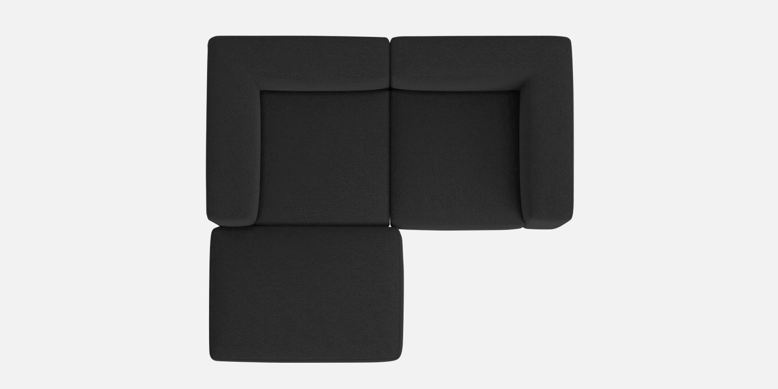 Dora Velvet RHS Sectional Sofa (2+Ottoman) In Davy grey Colour