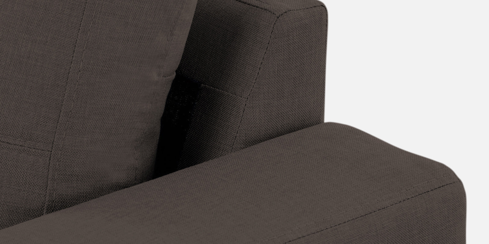 Perry Fabric RHS Sectional Sofa (3+Lounger) In Caspa Brown Colour - Febonic Living