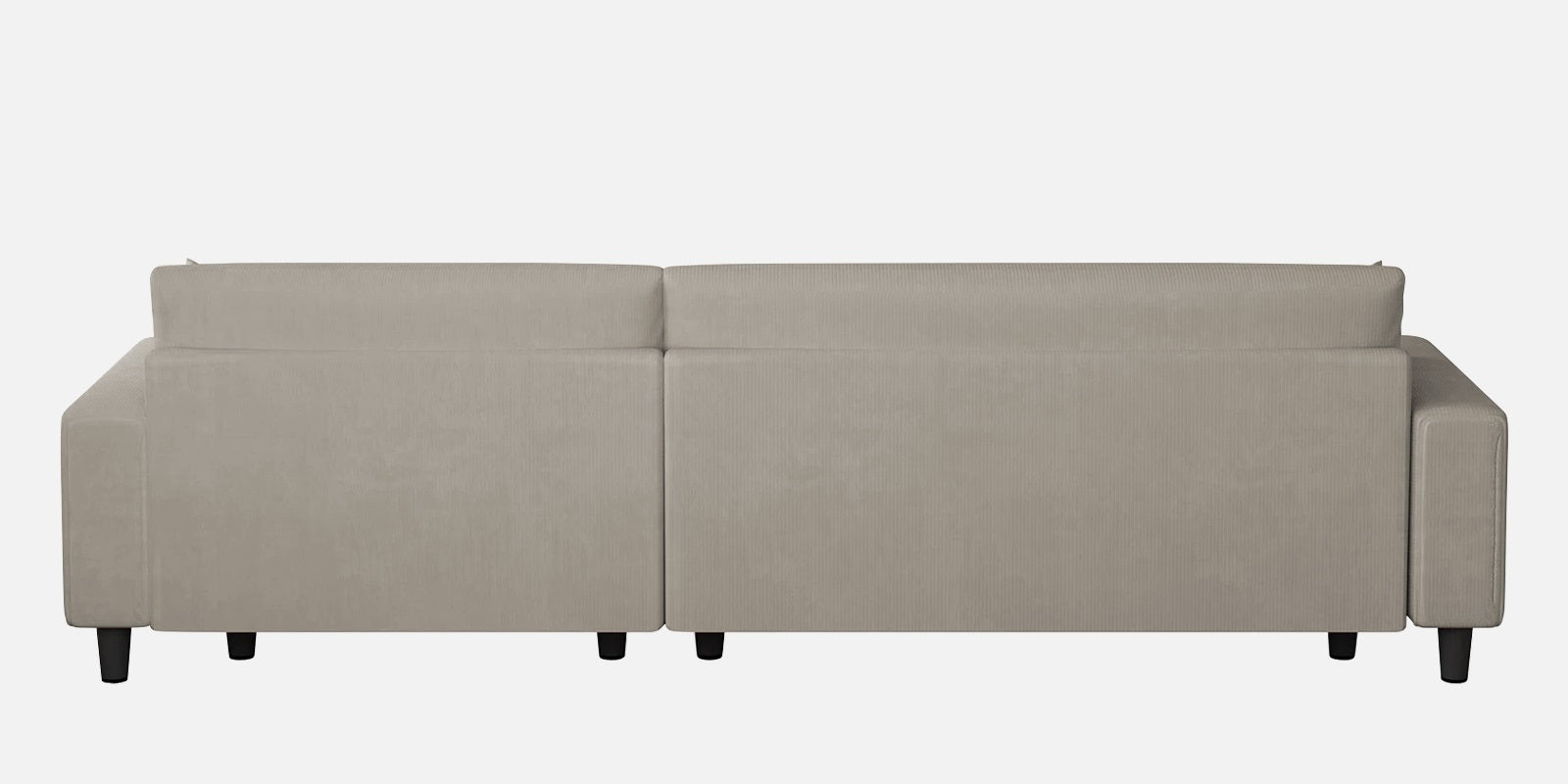 Peach Fabric LHS 6 Seater Sofa Cum Bed With Storage In Ash Grey Colour - Febonic Living