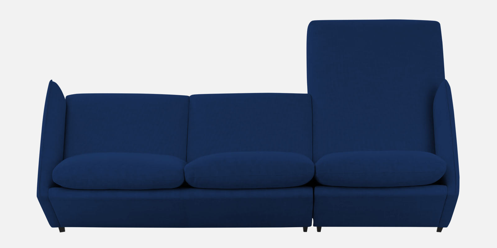 Piku Fabric RHS Sectional Sofa (3+Lounger) In Royal Blue Colour - Febonic Living
