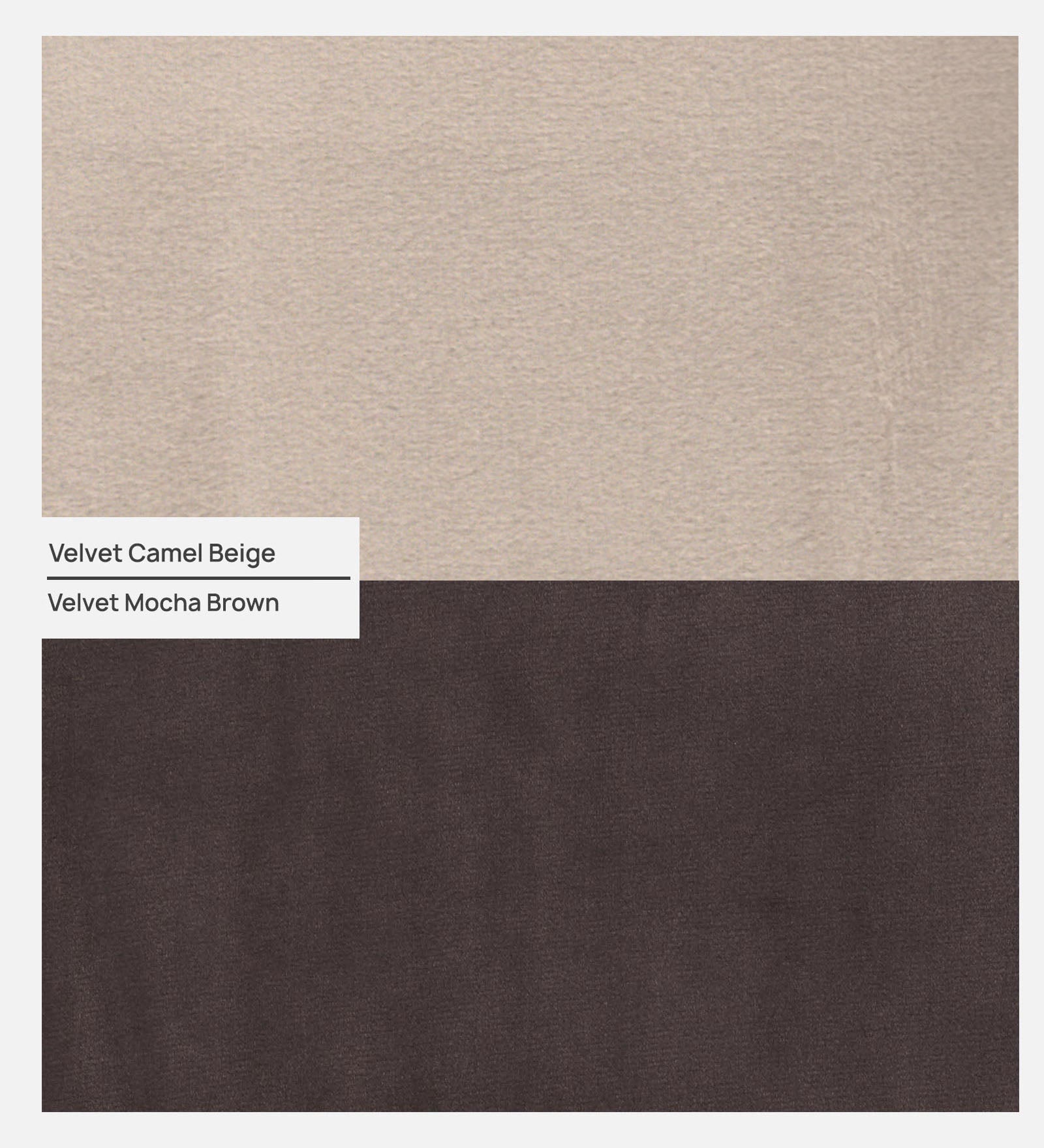 Jordan Velvet 1 Seater Sofa In Mocha Brown And Camel Beige Colour - Febonic Living