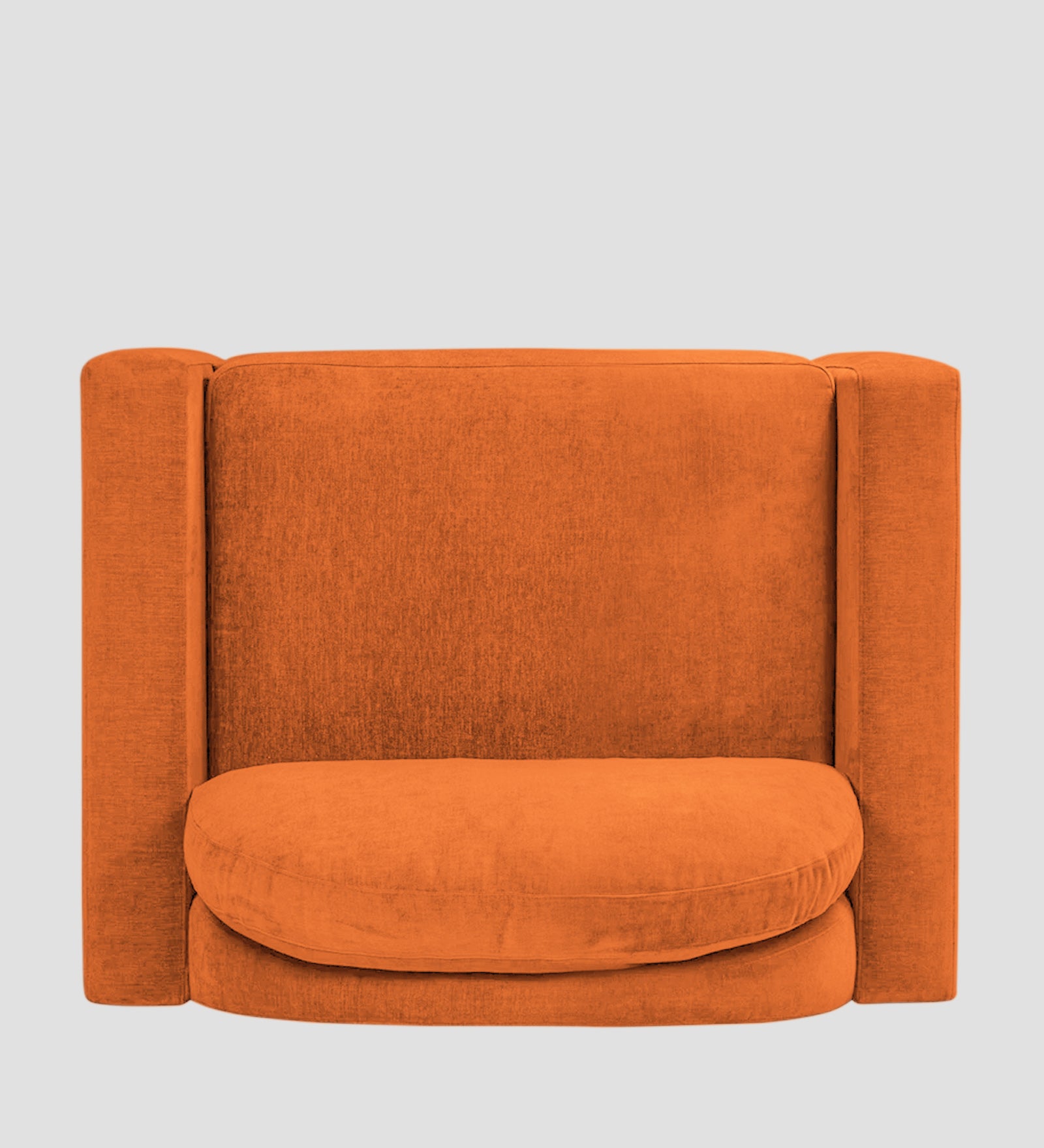Dara Fabric 1 Seater Sofa In Vivid Orange Colour - Febonic Living