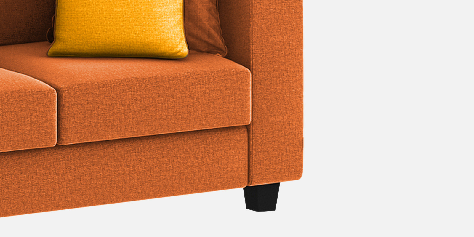 Nabi Fabric 3 Seater Sofa In Vivid Orange Colour - Febonic Living