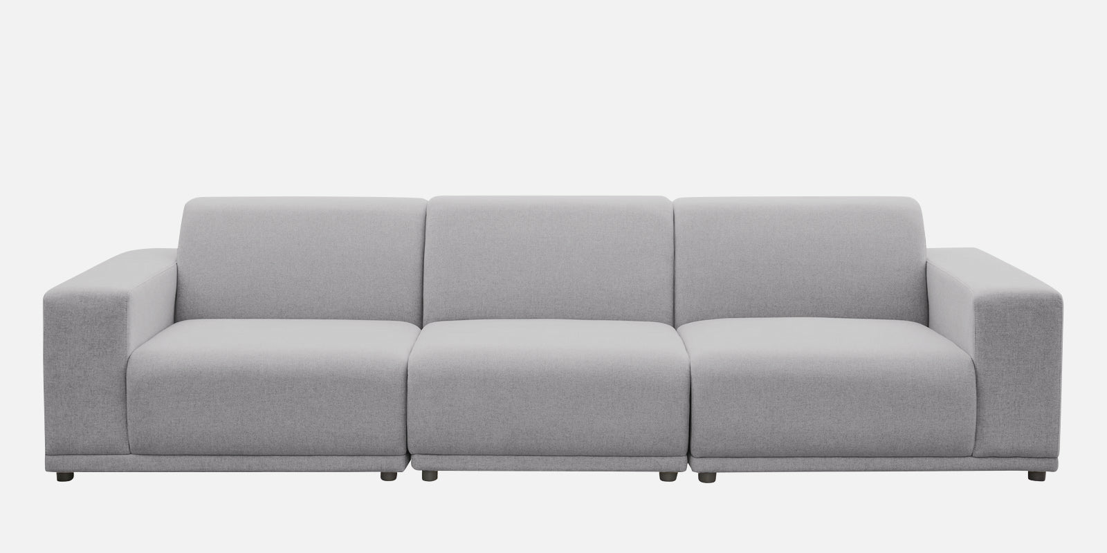 Adam Fabric LHS Sectional Sofa (3+Ottoman Lounger) In Lit Grey Colour - Febonic Living