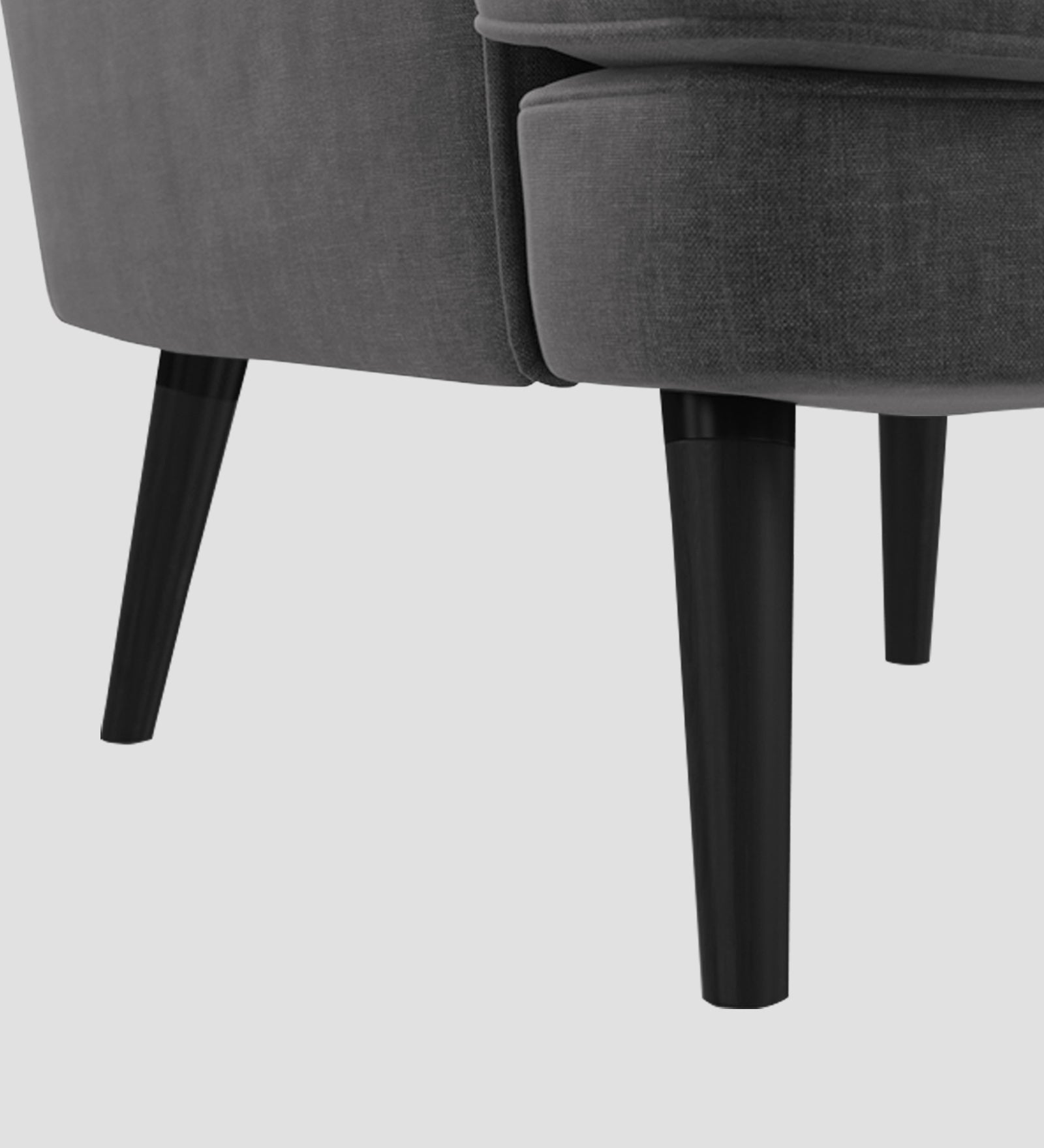 Niya Velvet Wing Chair In Davy Grey Colour - Febonic Living