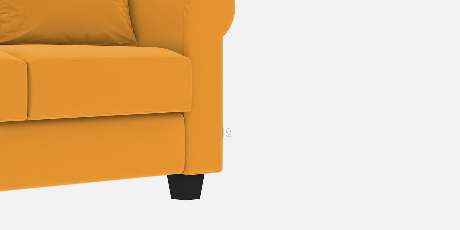 Numonk Velvet 2 Seater Sofa In Safforn Yellow Colour - Febonic Living