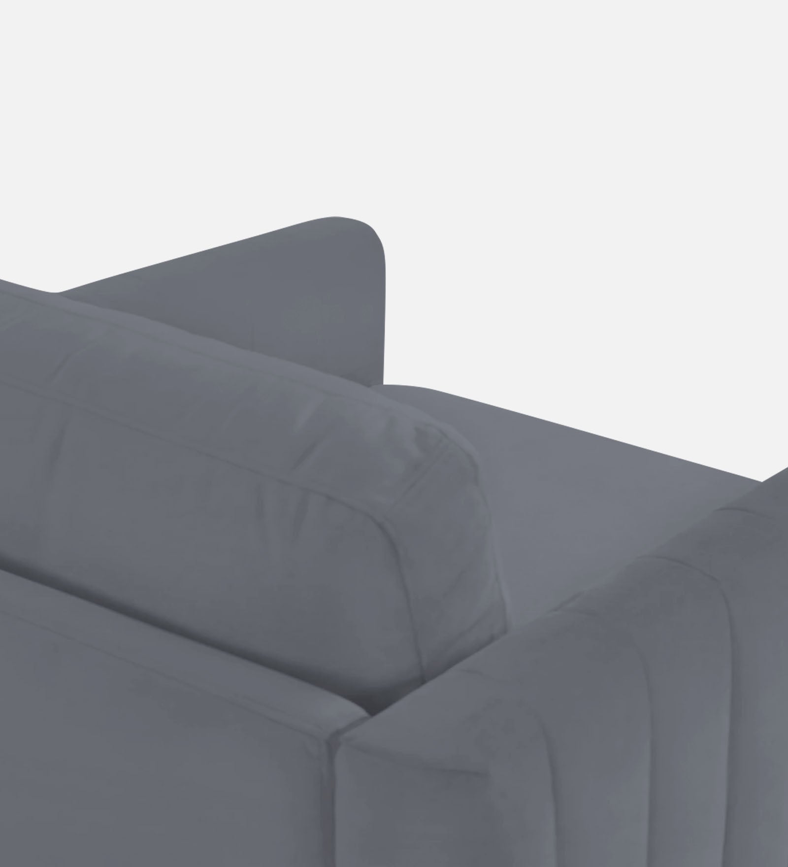Haru Velvet 1 Seater Sofa In Pubble Grey Colour - Febonic Living