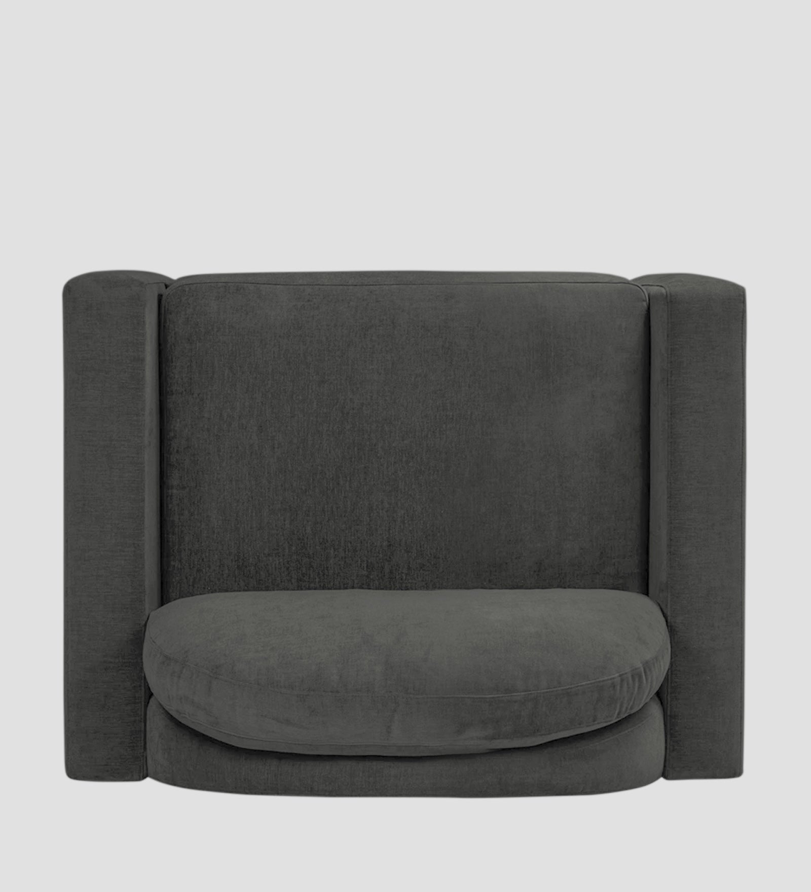 Dara Fabric 1 Seater Sofa In Charcoal Grey Colour - Febonic Living