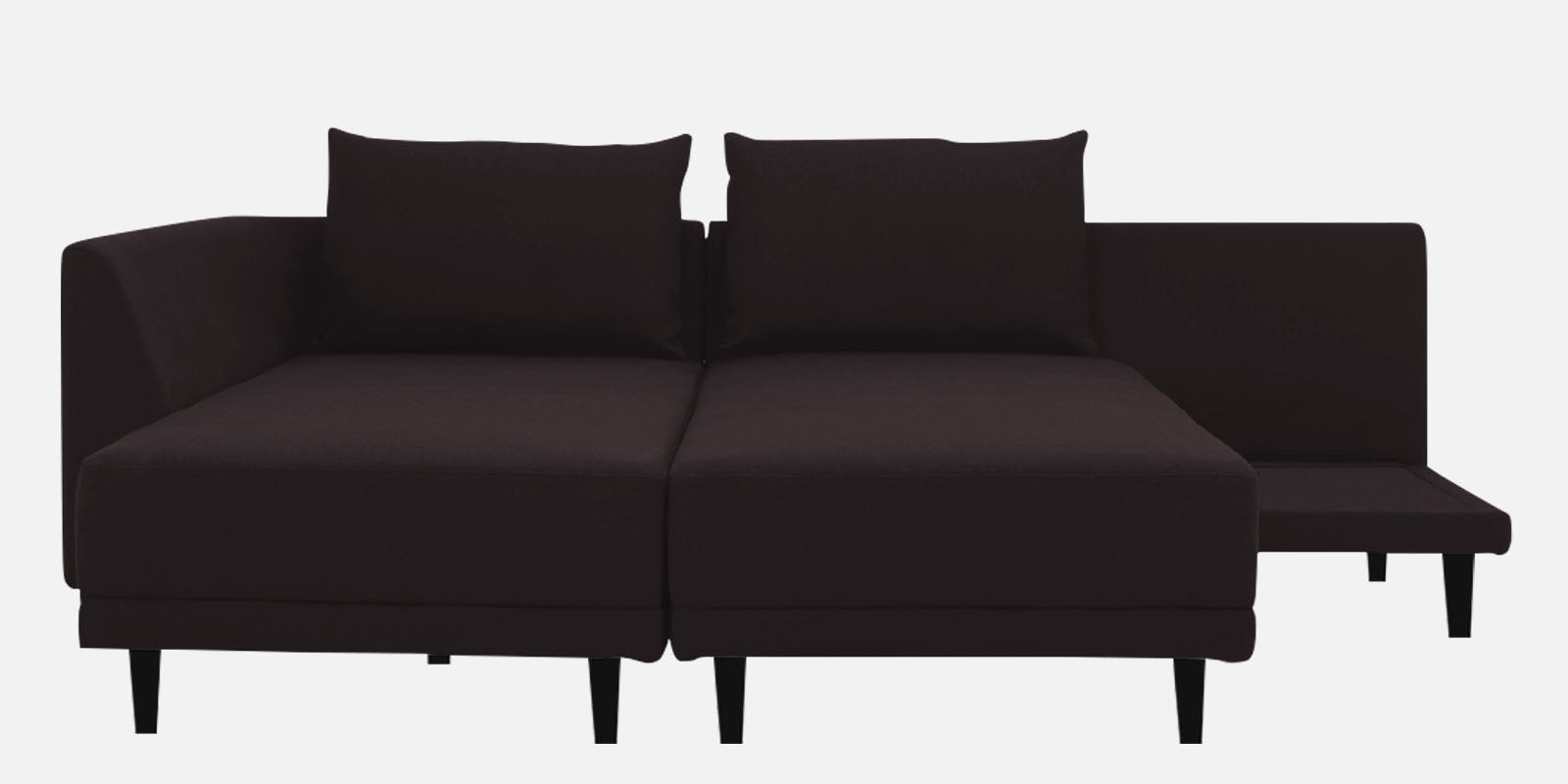 Ira Fabric RHS 6 Seater Convertible Sofa Cum Bed In Cara Brown Colour - Febonic Living
