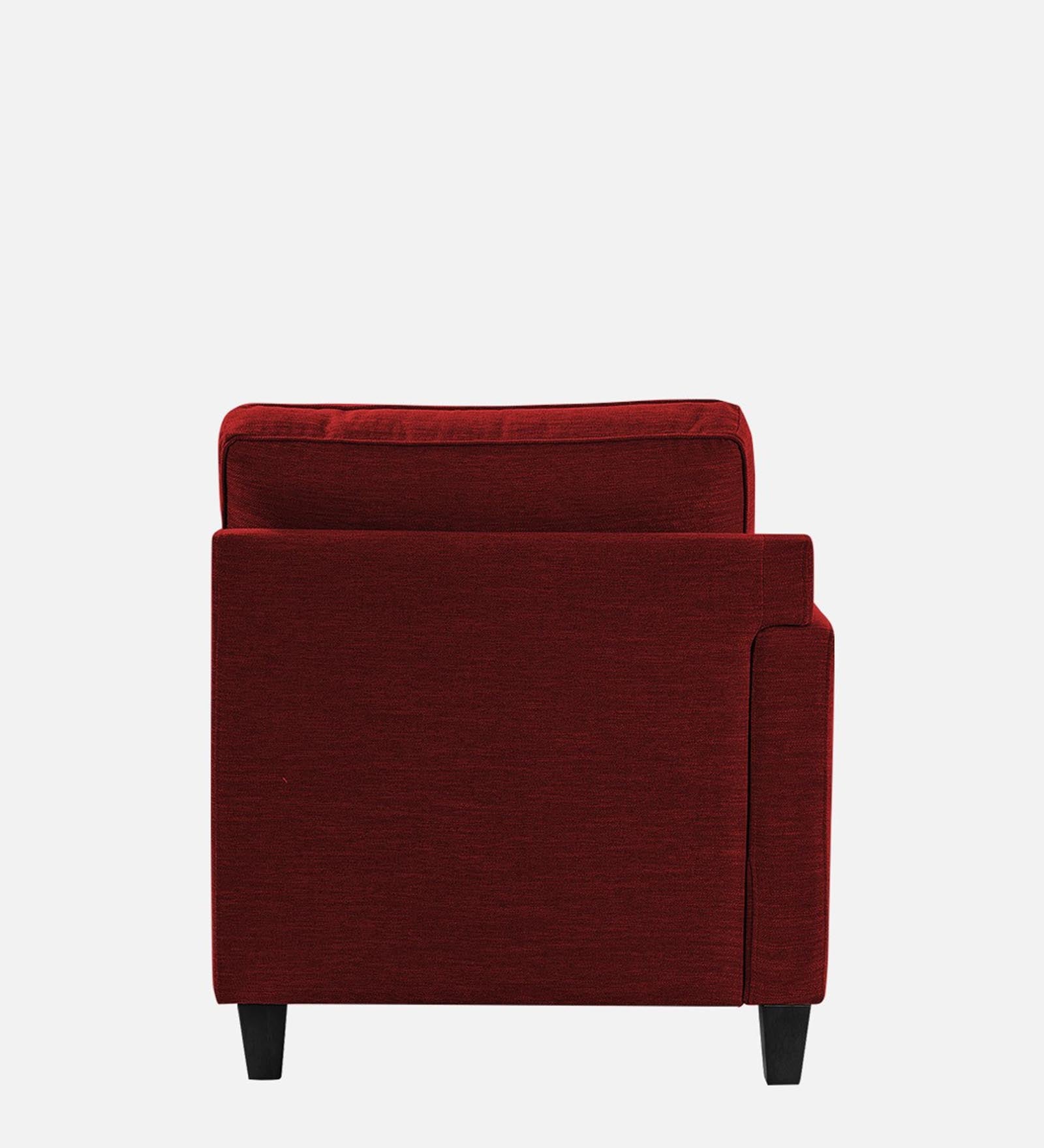 Royee Fabric LHS Chaise Lounger In Blood Maroon Colour With Storage - Febonic Living
