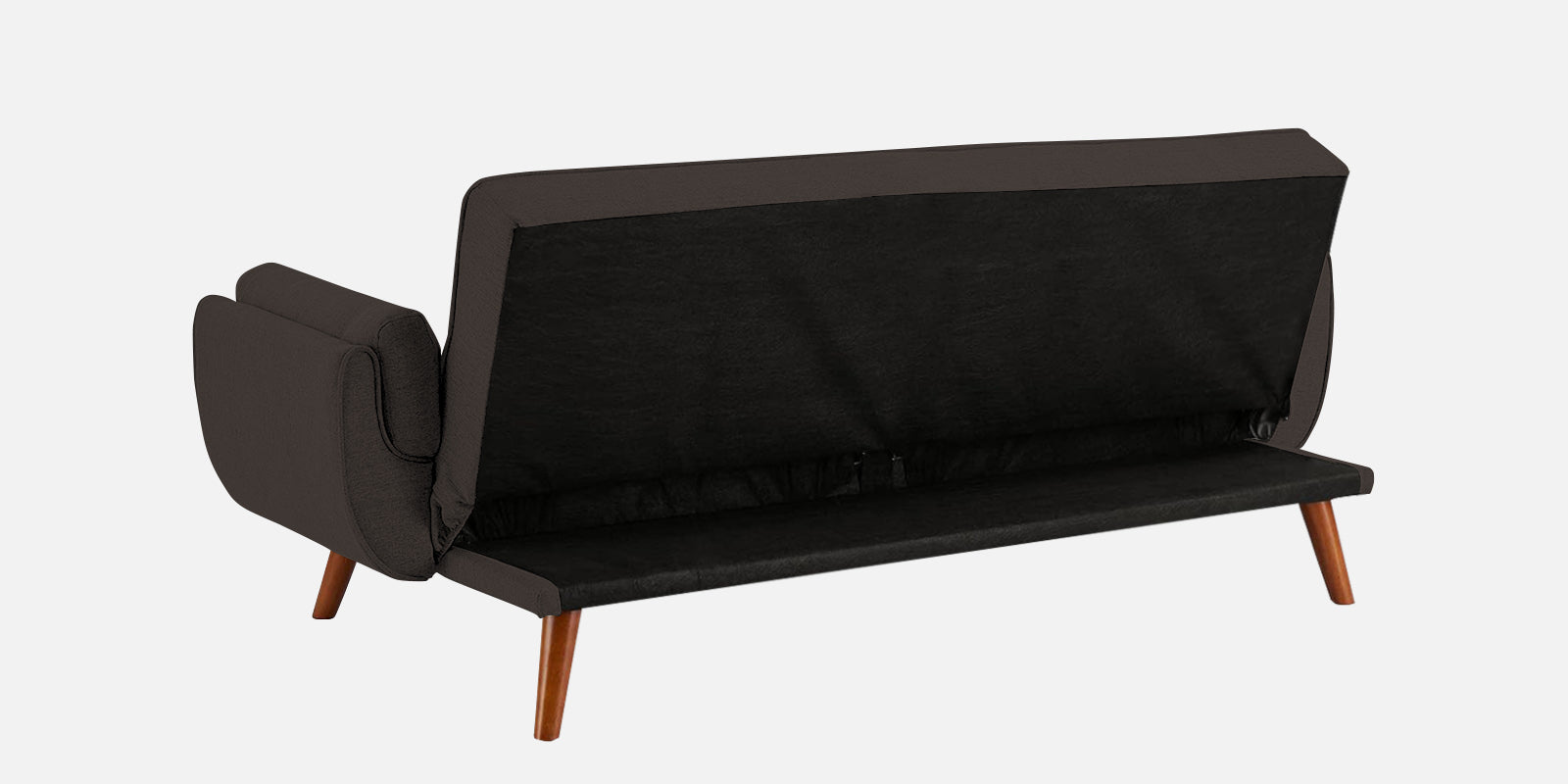 Melano Fabric 3 Seater Convertible Sofa Cum Bed In Cidar Brown Colour - Febonic Living