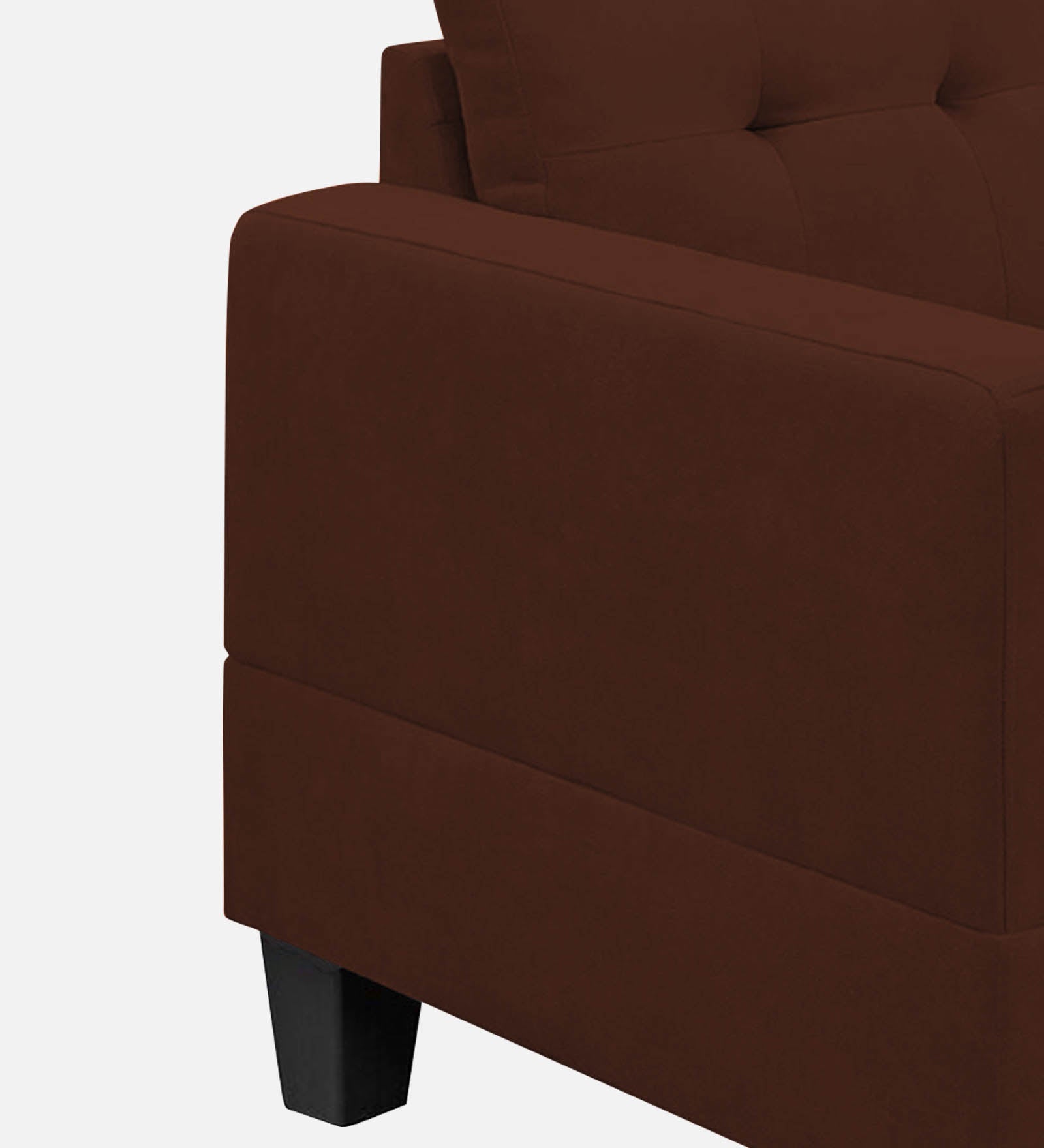 Thomas Fabric 1 Seater Sofa In Coffee Brown Colour - Febonic Living
