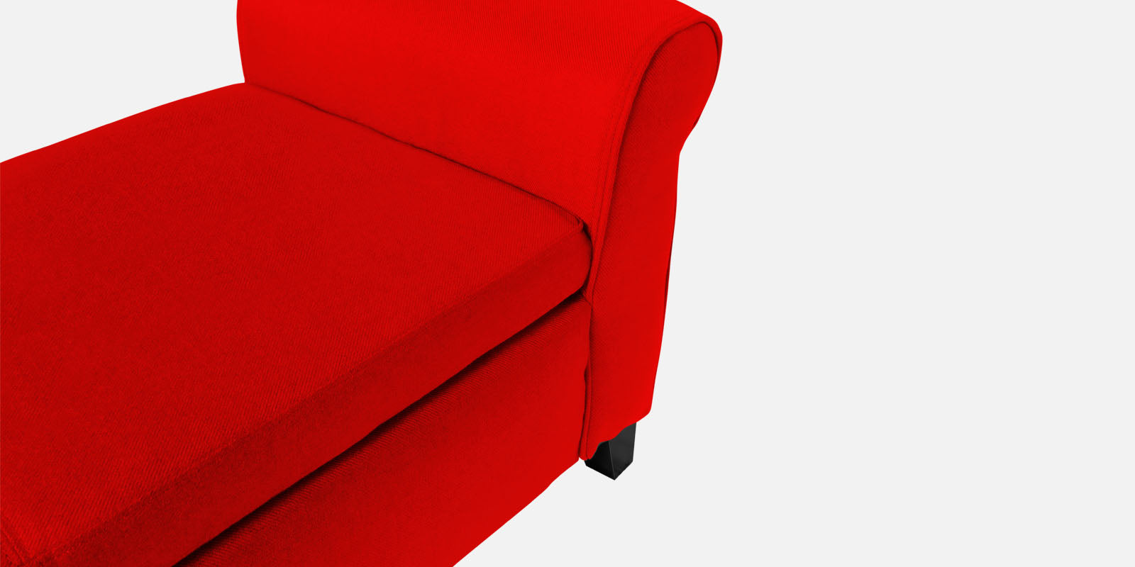 Molo Fabric 2 Seater Recamier in Ruby Red Colour With Storage