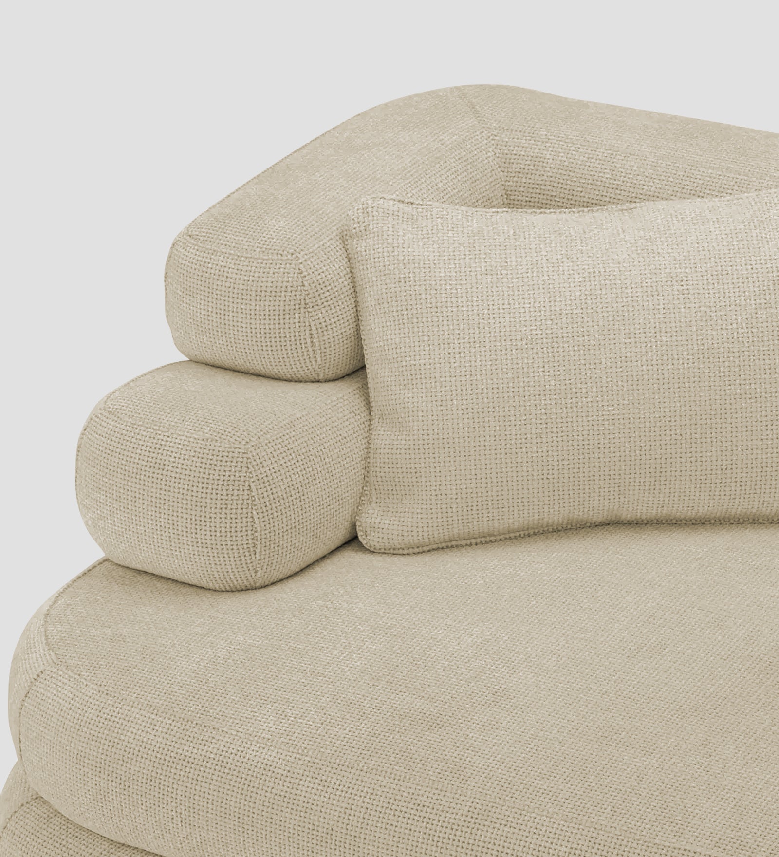 Wener Fabric 1 Seater Sofa In Honey Beige Colour - Febonic Living