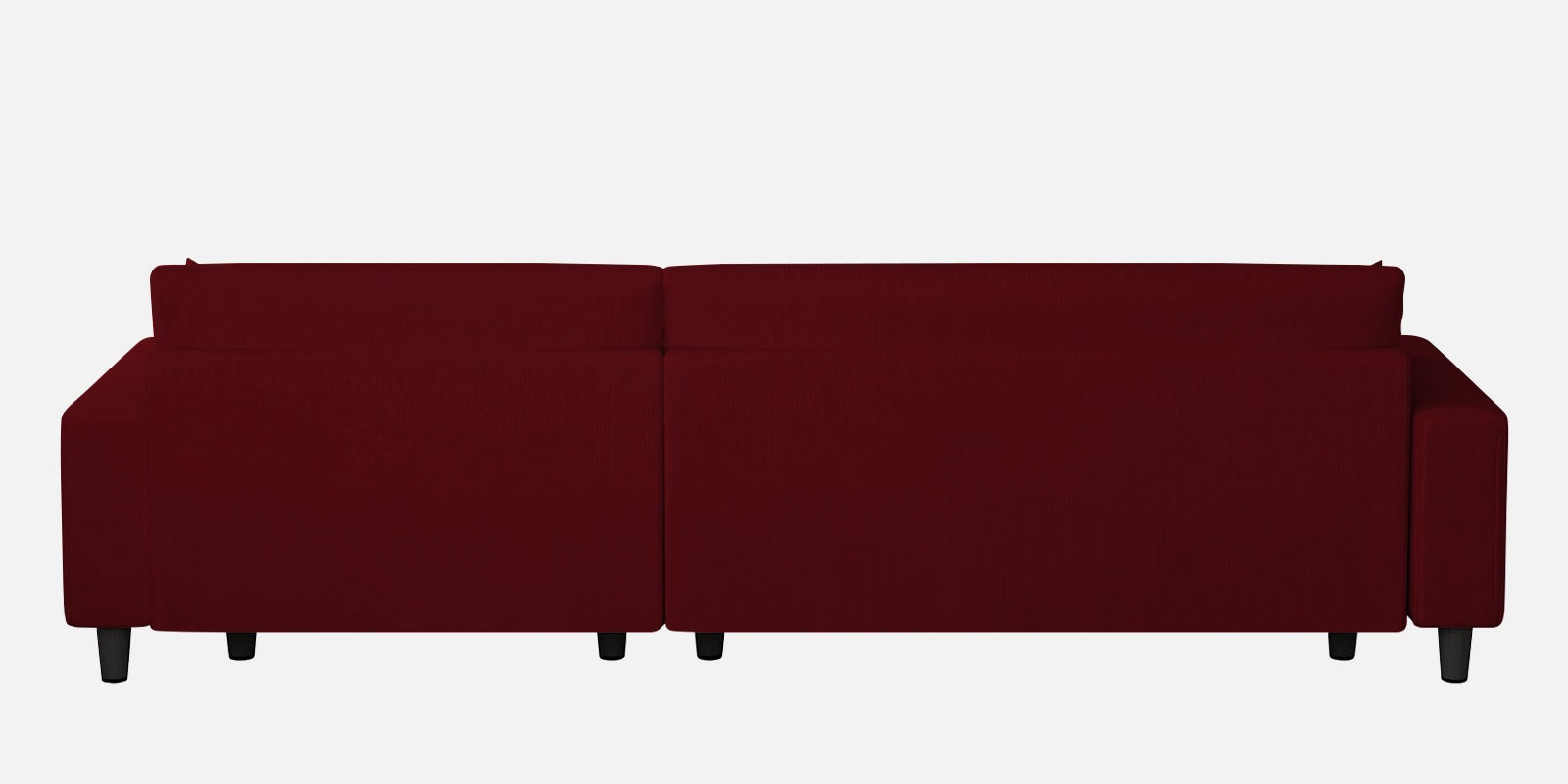Peach Fabric LHS 6 Seater Sofa Cum Bed With Storage In Ruby Red Colour - Febonic Living