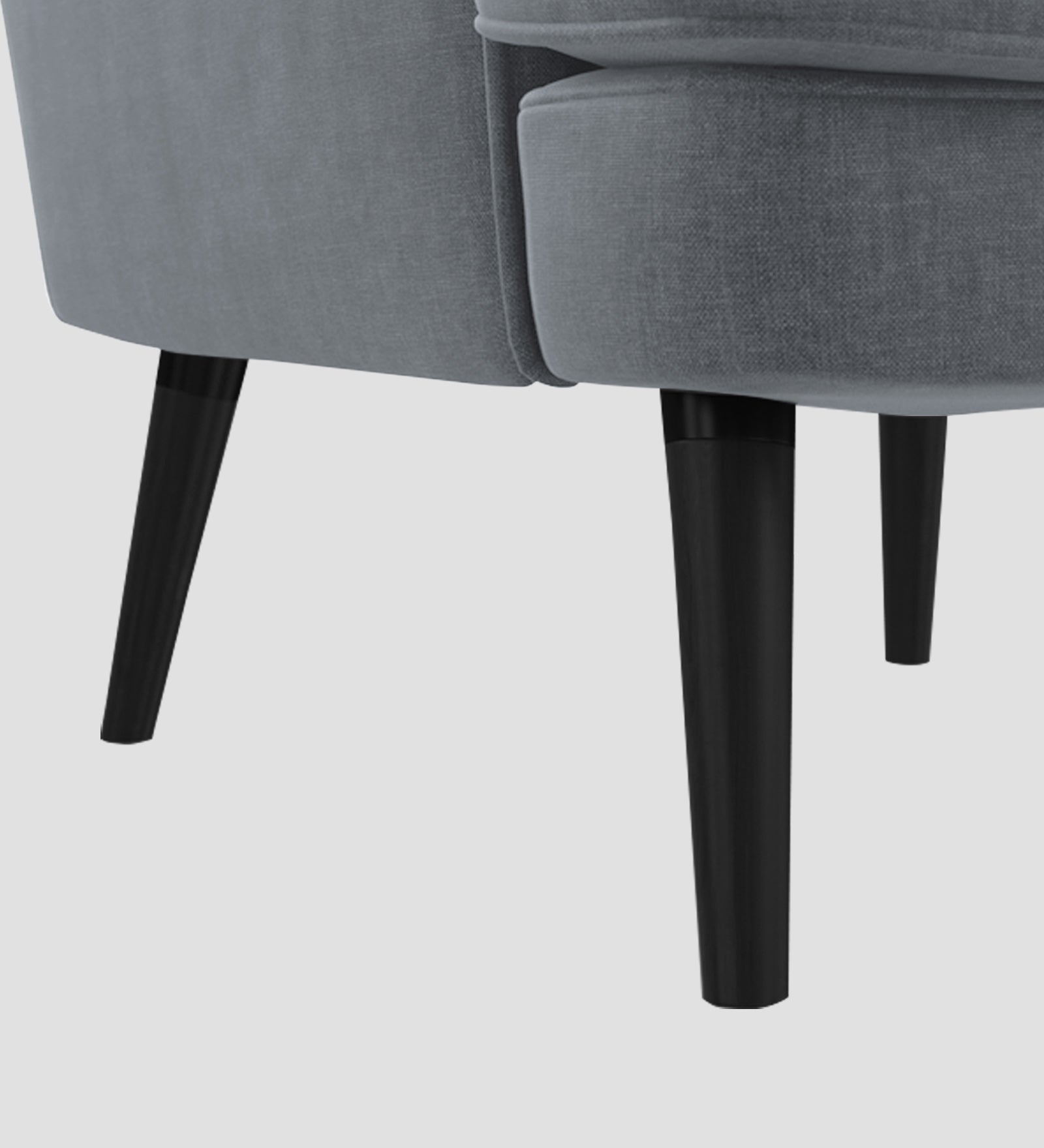 Niya Velvet Wing Chair In Pubble Grey Colour - Febonic Living