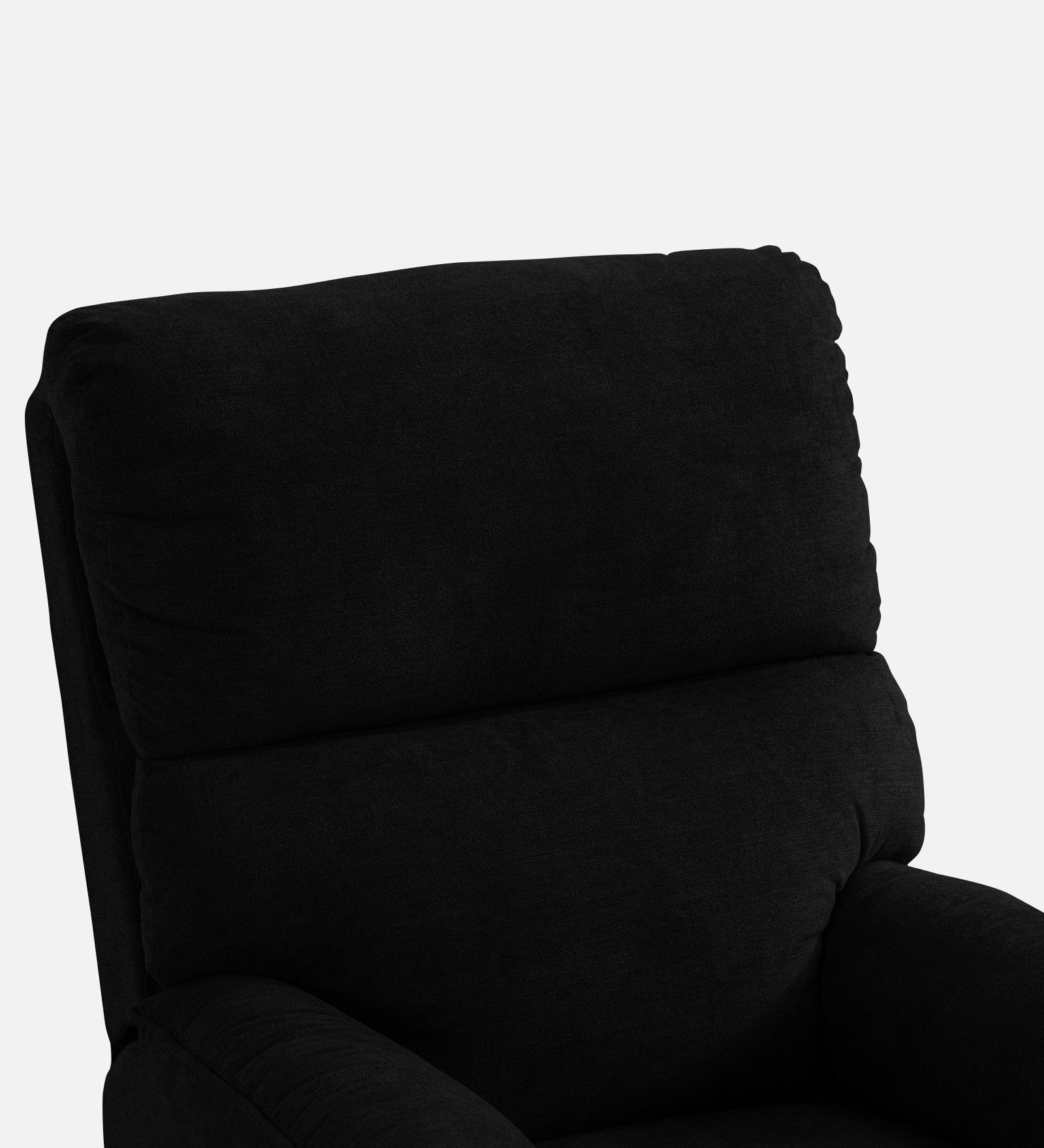 Abby Fabric 1 Seater Manual Recliner In Zed Black Colour - Febonic Living