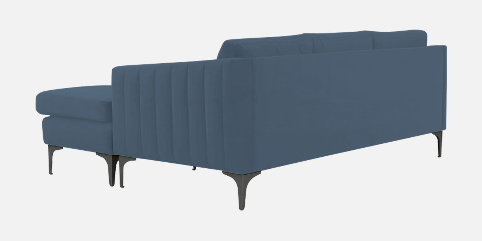 Haru Fabric LHS Sectional Sofa (2+Lounger) In Oxford Blue Colour - Febonic Living