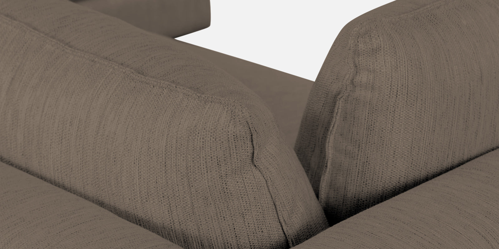Ziggy Fabric RHS Sectional Sofa (3+Lounger) In Hazel Beige Colour - Febonic Living