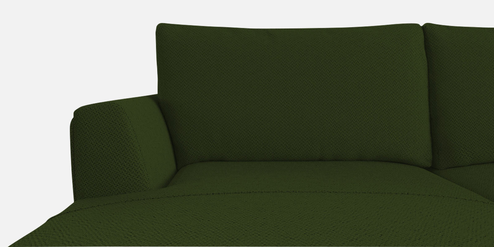 Como Fabric RHS Sectional Sofa (3+Lounger) In Light Green Colour - Febonic Living
