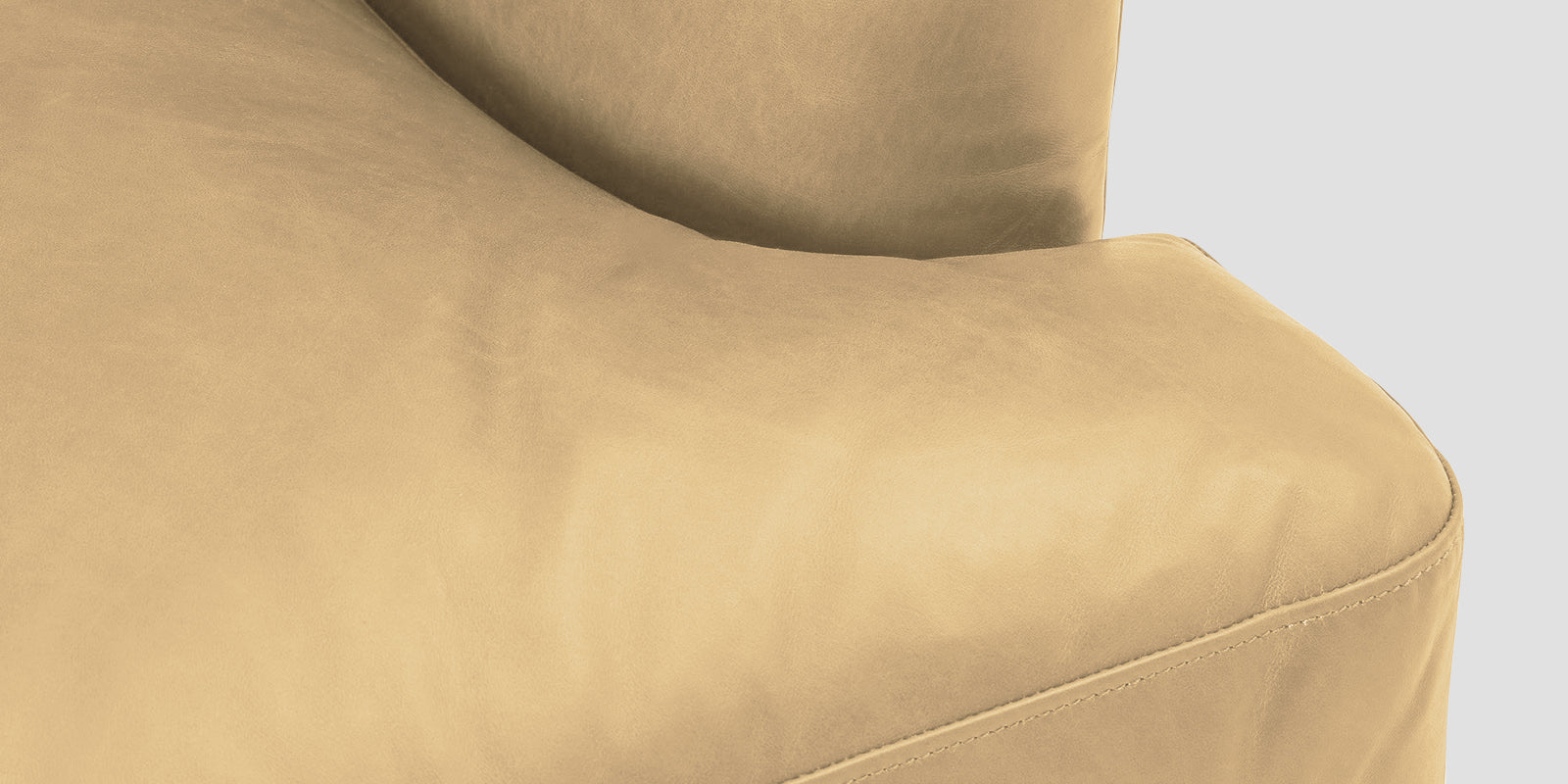 Sterio Leatherette 2 Seater Sofa In Peach Beige Colour - Febonic Living