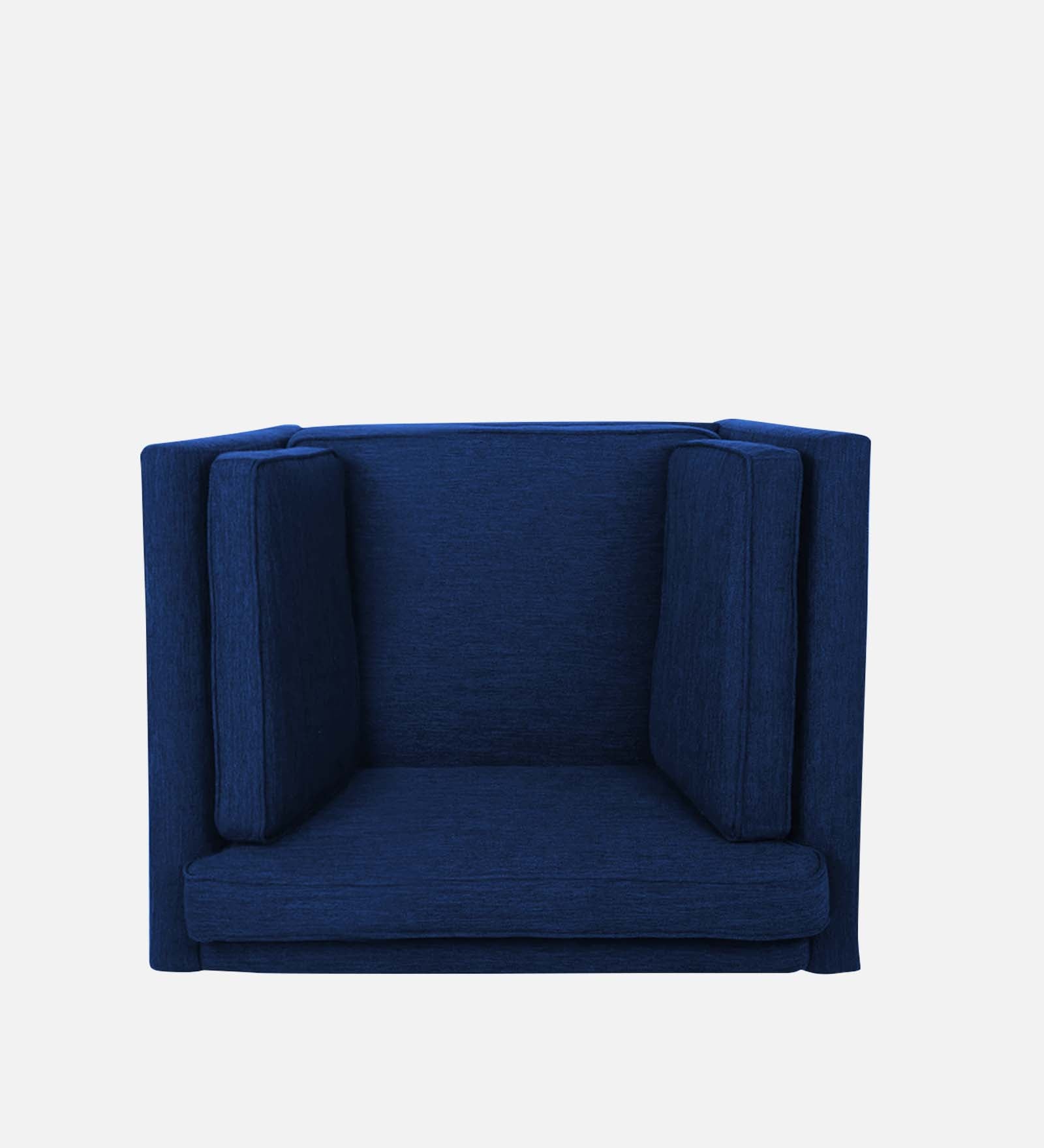 Nigar Fabric 1 Seater Sofa In Royal Blue Colour - Febonic Living