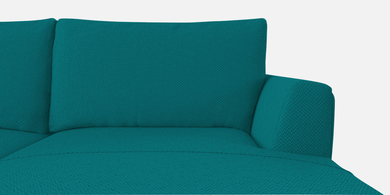 Como Fabric LHS Sectional Sofa (3+Lounger) In Sea Green Colour - Febonic Living