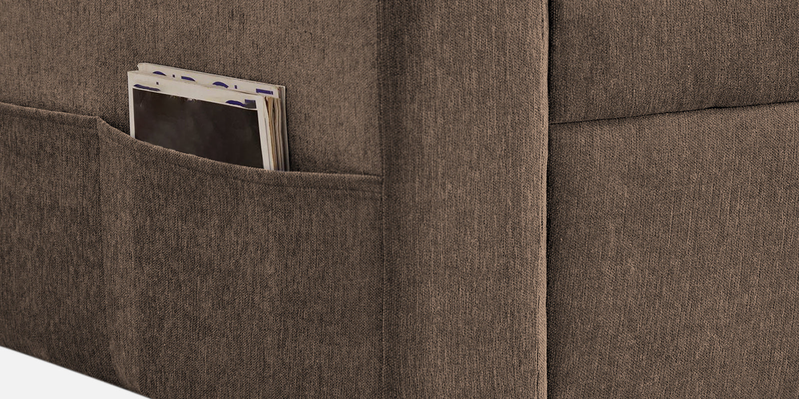 Kara Fabric 3 Seater Pull Out Sofa Cum Bed In Cookie Beige Colour - Febonic Living