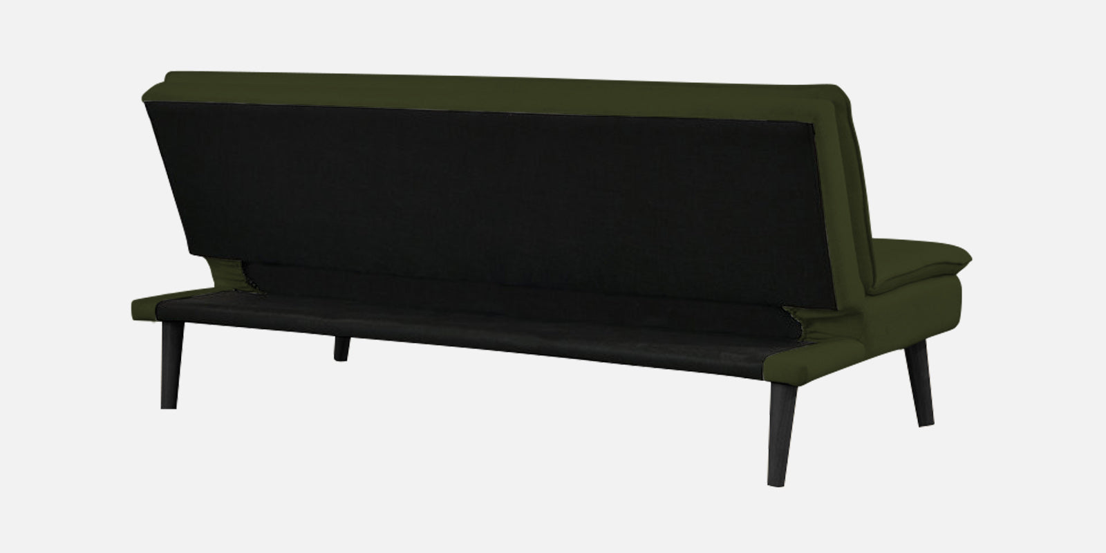 Toner Fabric 3 Seater Convertible Sofa Cum Bed In Olive Green Colour - Febonic Living