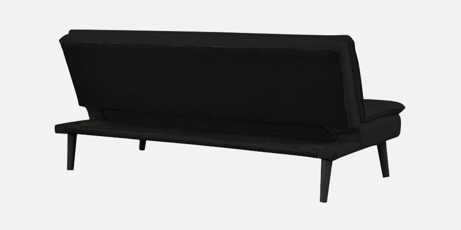 Toner Fabric 3 Seater Convertible Sofa Cum Bed In Zed Black Colour - Febonic Living