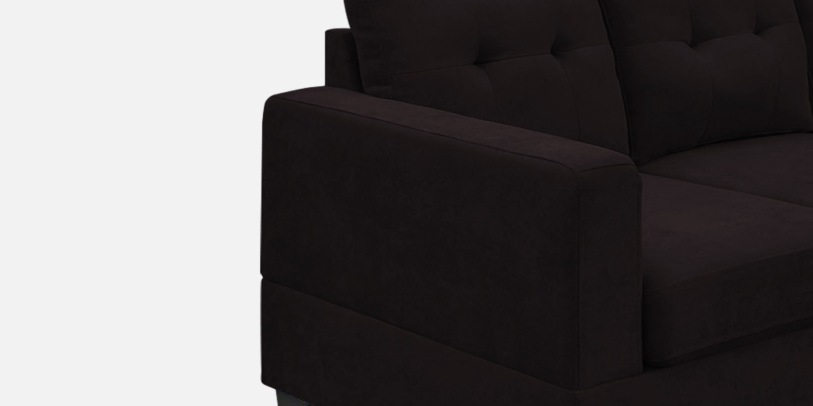 Thomas Fabric LHS Sectional Sofa (3+Lounger) In Cara Brown Colour - Febonic Living