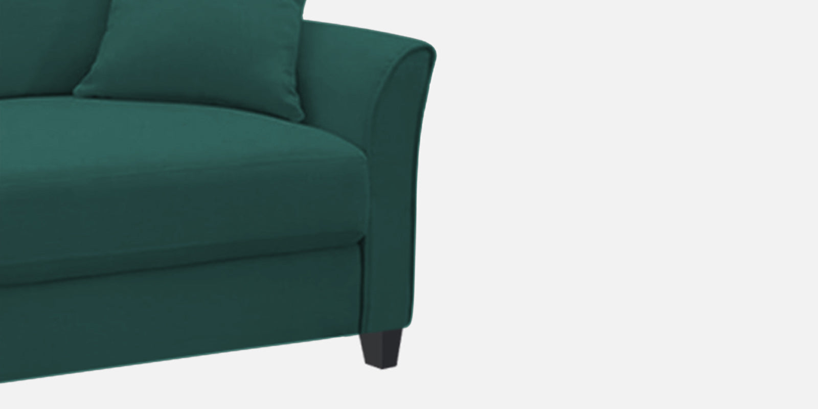 Daroo Velvet 3 Seater Sofa In Pine Green Colour - Febonic Living