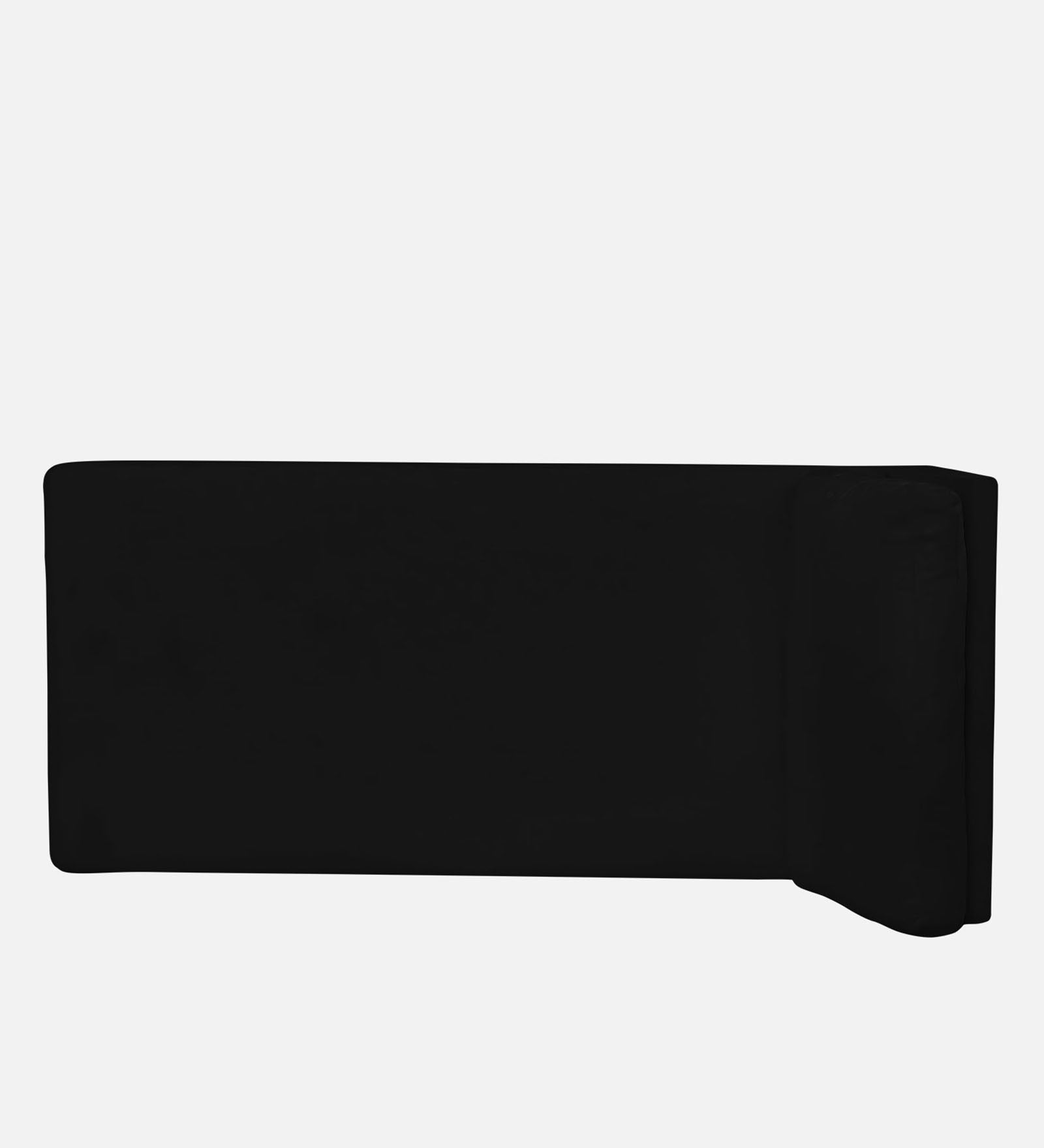 Nadia Fabric Armless Chaise Lounger In Zed Black Colour - Febonic Living