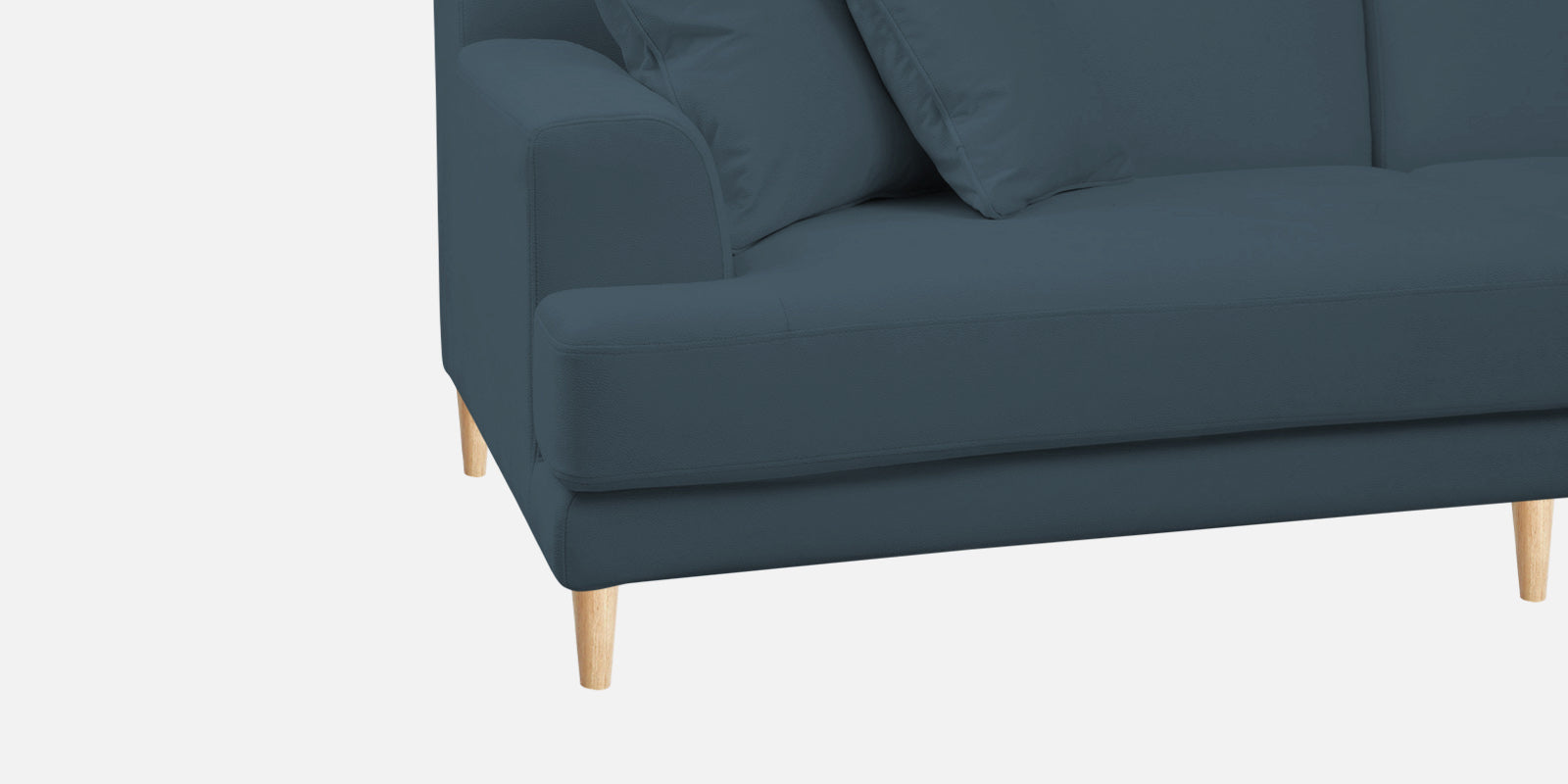 Woody Fabric LHS Sectional Sofa (3+Lounger) In Cobalt Blue Colour - Febonic Living