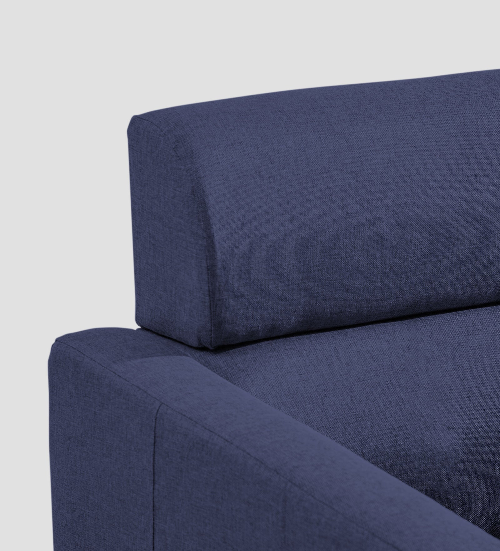 Devo Fabric 1 Seater Sofa In Slate Blue Colour - Febonic Living
