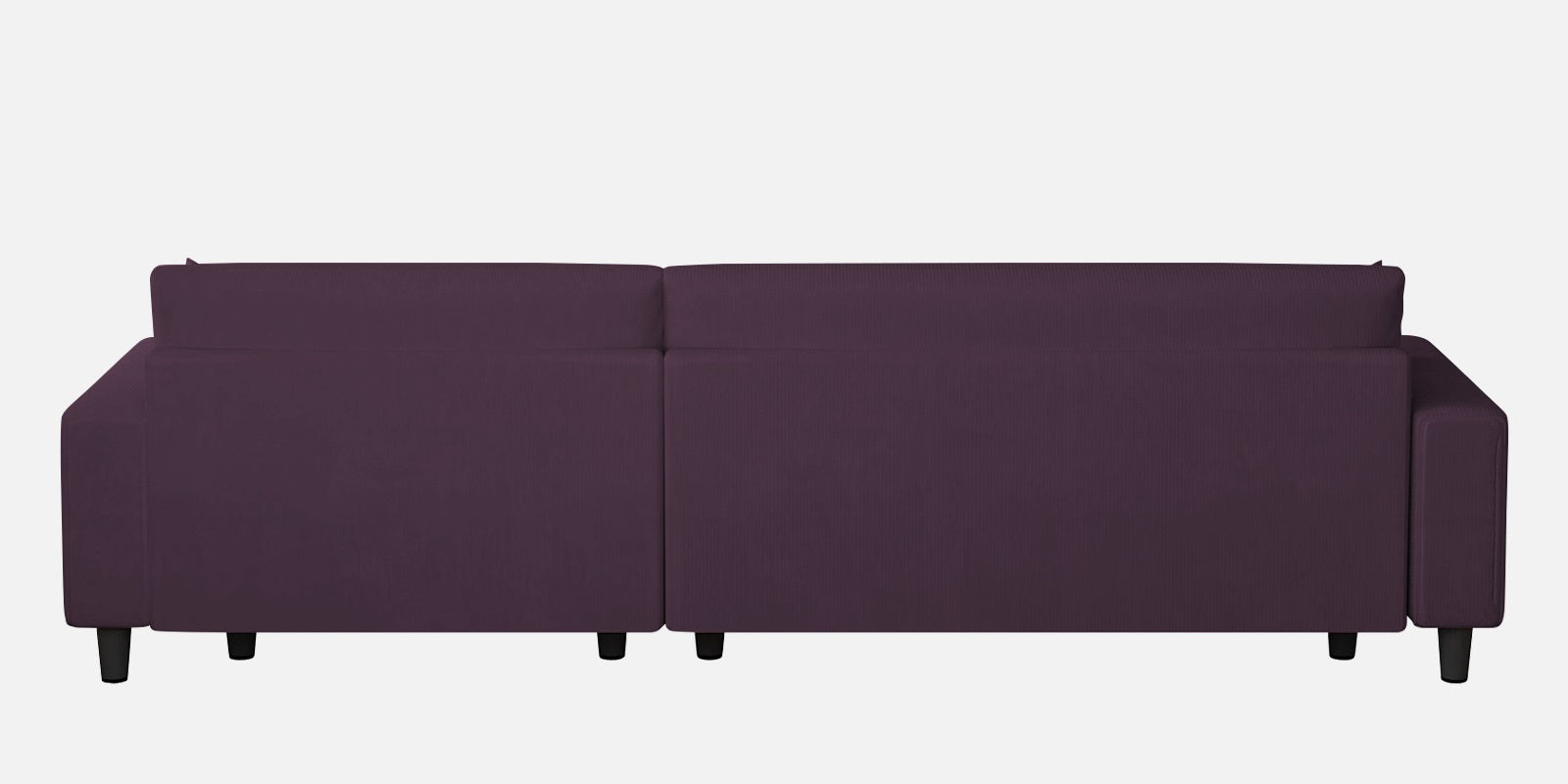 Peach Fabric LHS 6 Seater Sofa Cum Bed With Storage In Greek Purple Colour - Febonic Living