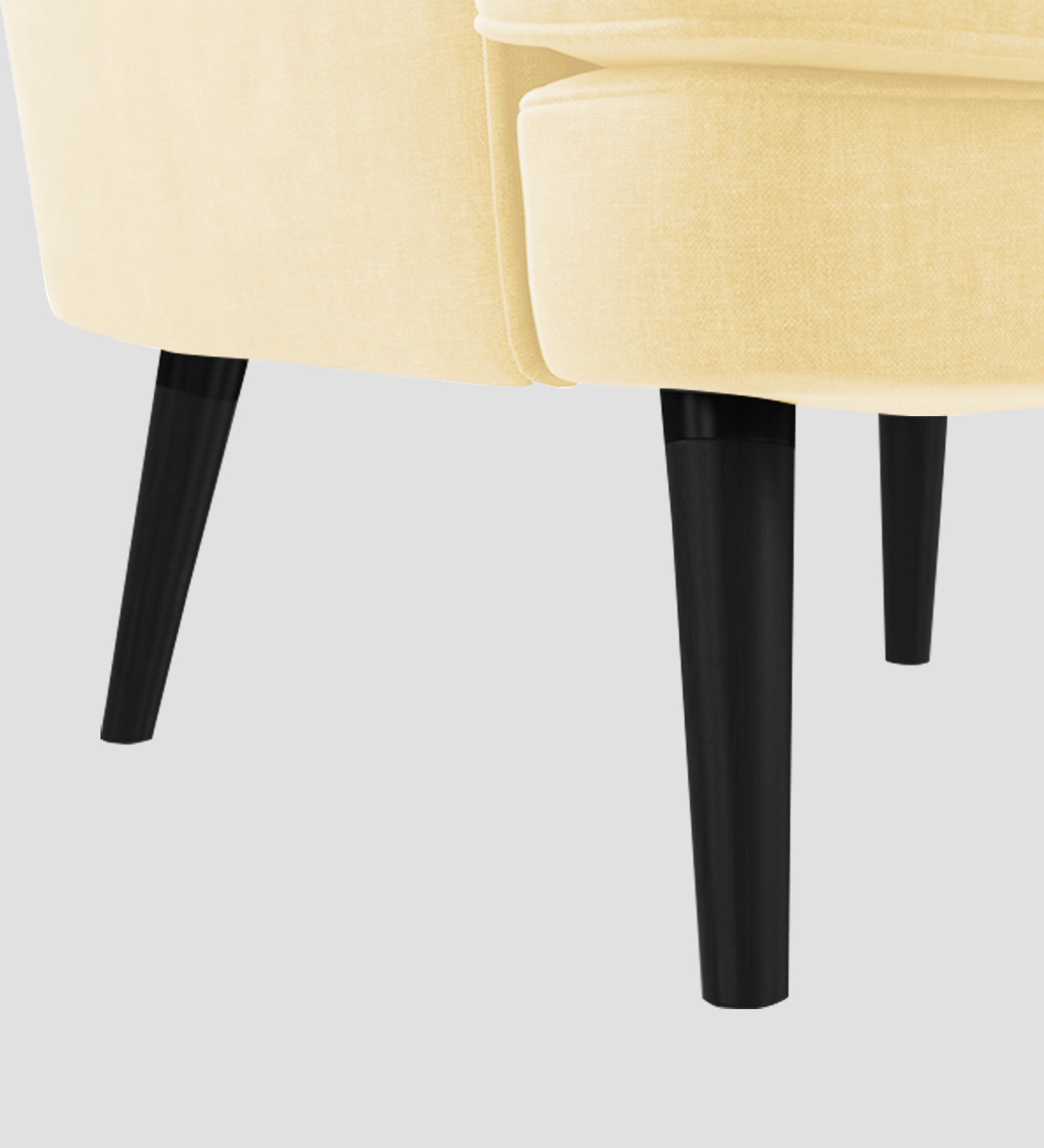 Niya Velvet Wing Chair In Sandy Beige Colour - Febonic Living